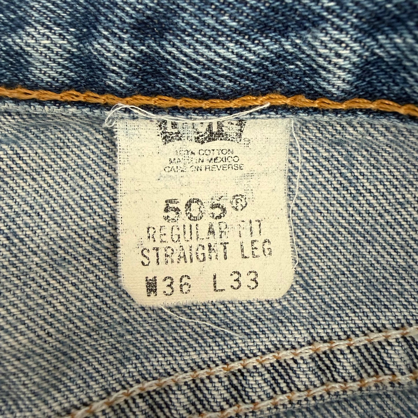 90s Levis 505 Paper Tag Straight Leg Jeans - 36 x 33