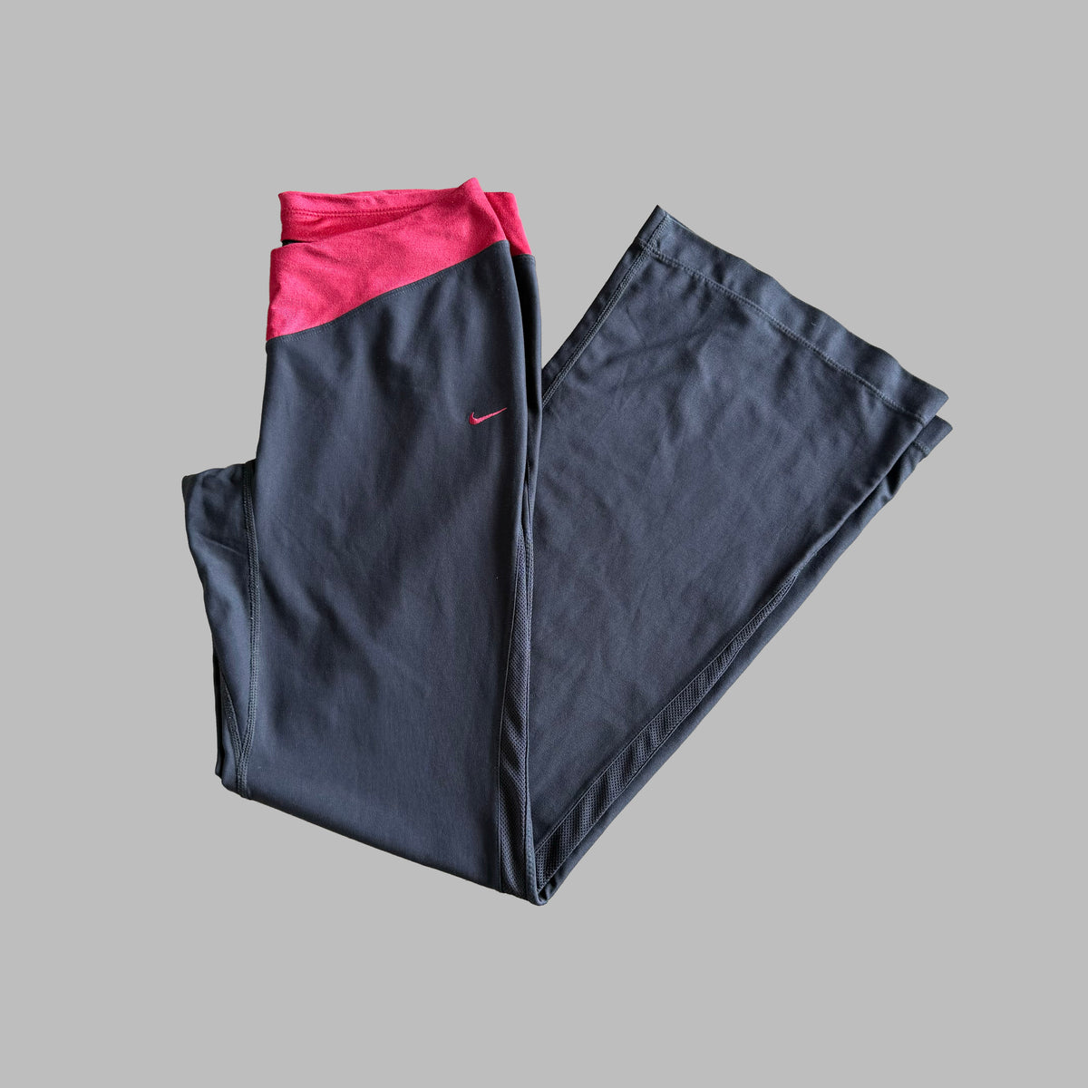 Y2K Nike Panelled Flare Activewear Yoga Pants - S