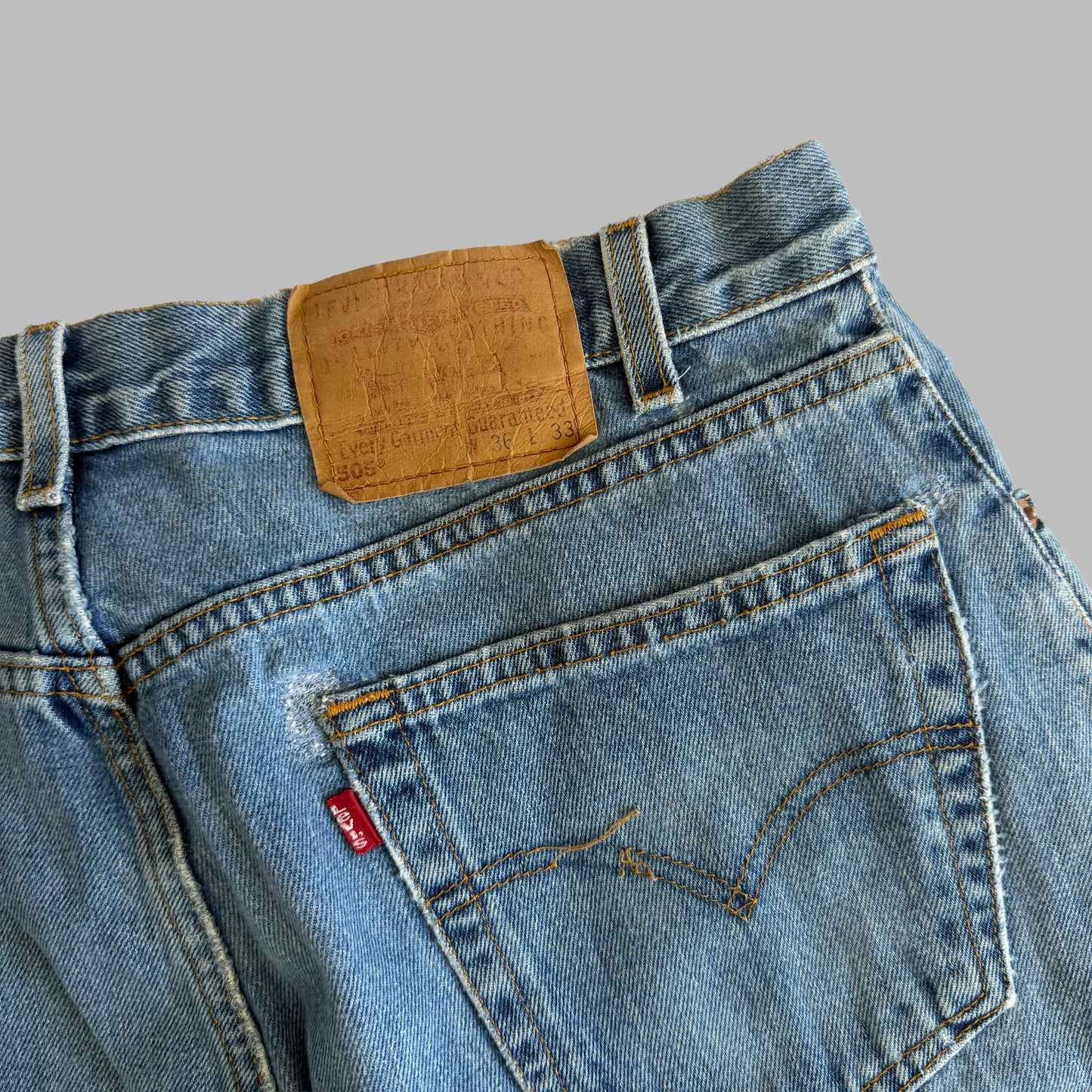 90s Levis 505 Paper Tag Straight Leg Jeans - 36 x 33