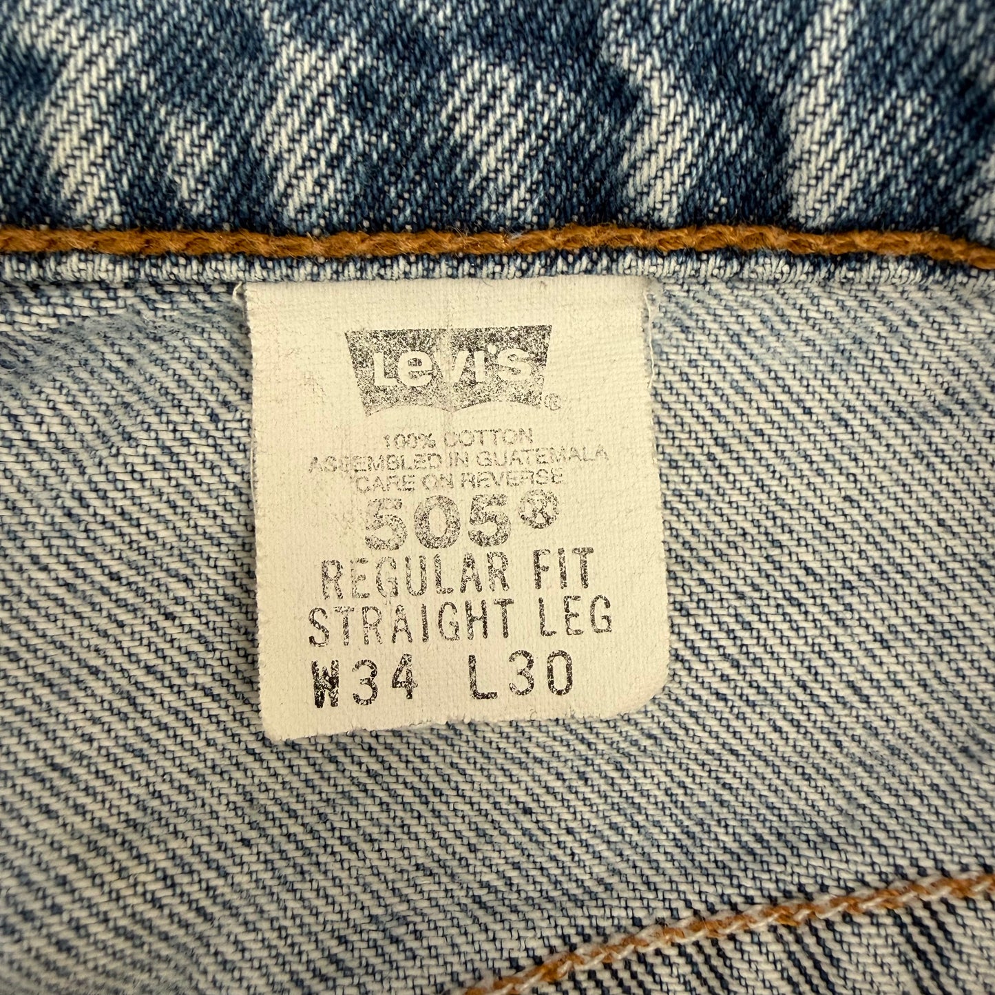90s Levis 505 Paper Tag Straight-Leg Jeans - 34 x 30