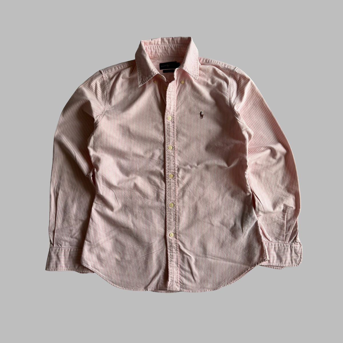 Y2K Polo Ralph Lauren Striped  Button Up Shirt - M