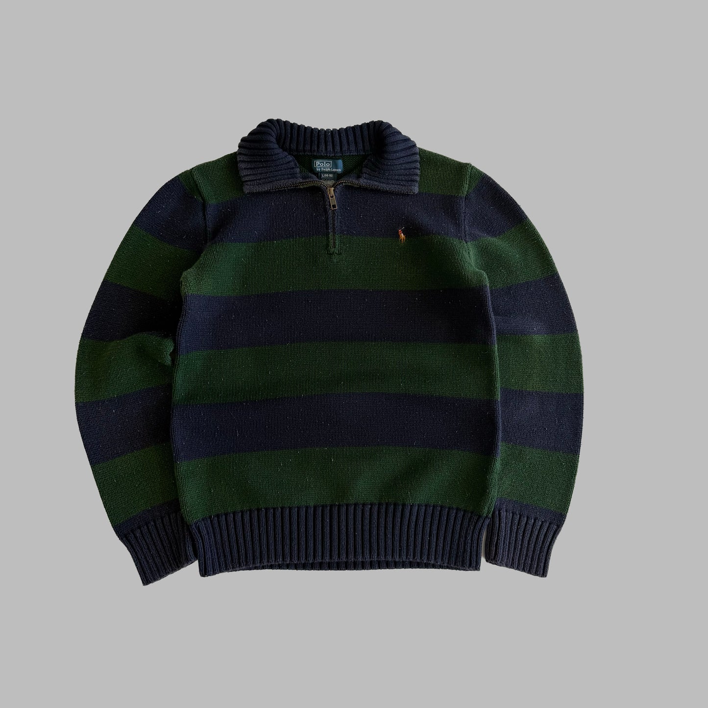 90s Polo Ralph Lauren Striped Quarter Zip - S