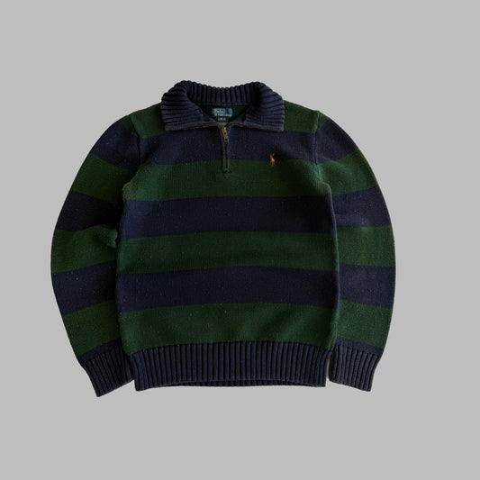 90s Polo Ralph Lauren Striped Quarter Zip - S