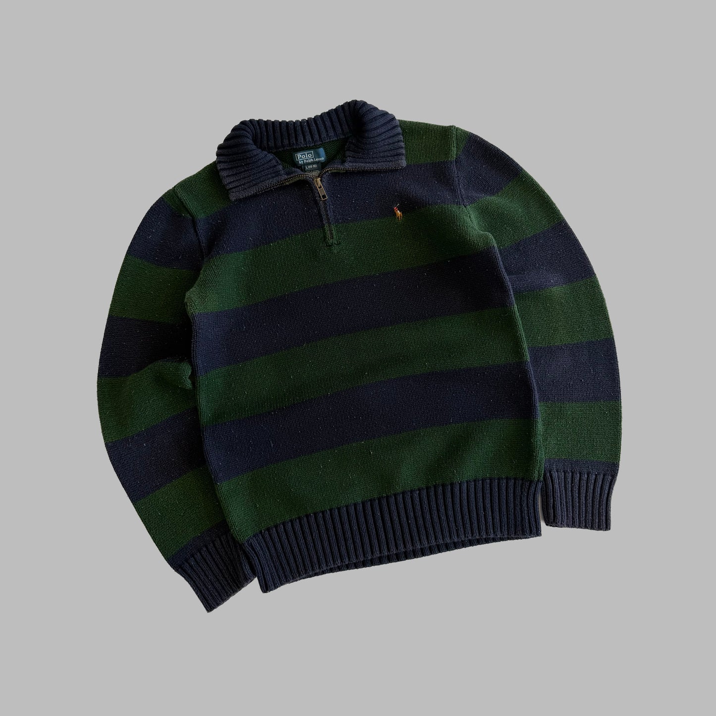 90s Polo Ralph Lauren Striped Quarter Zip - S