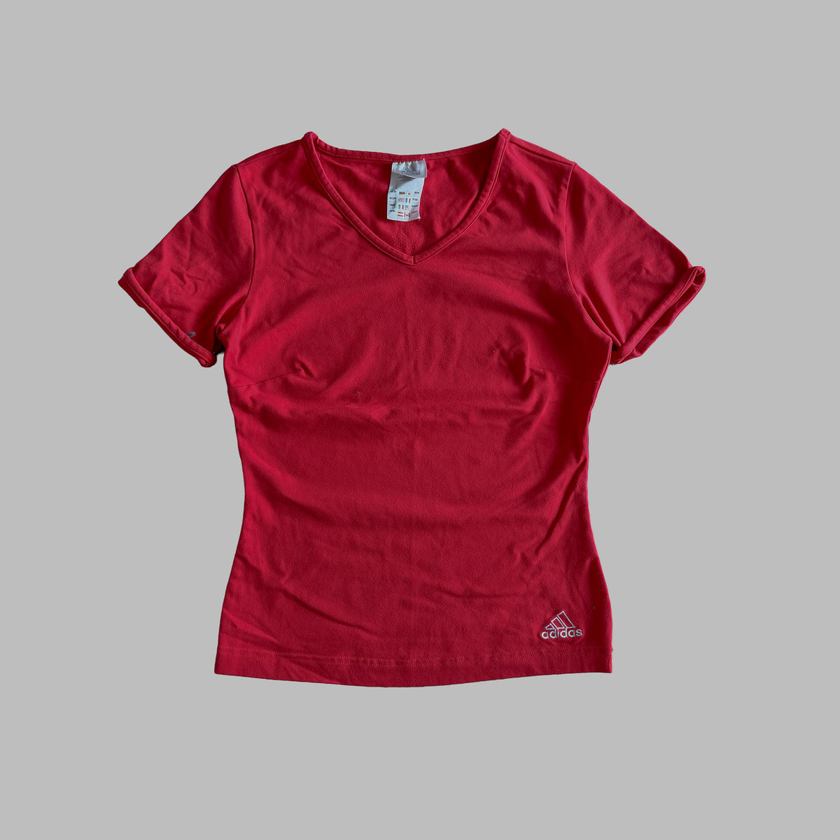 90s Adidas Synched V-Neck Activewear Top - S
