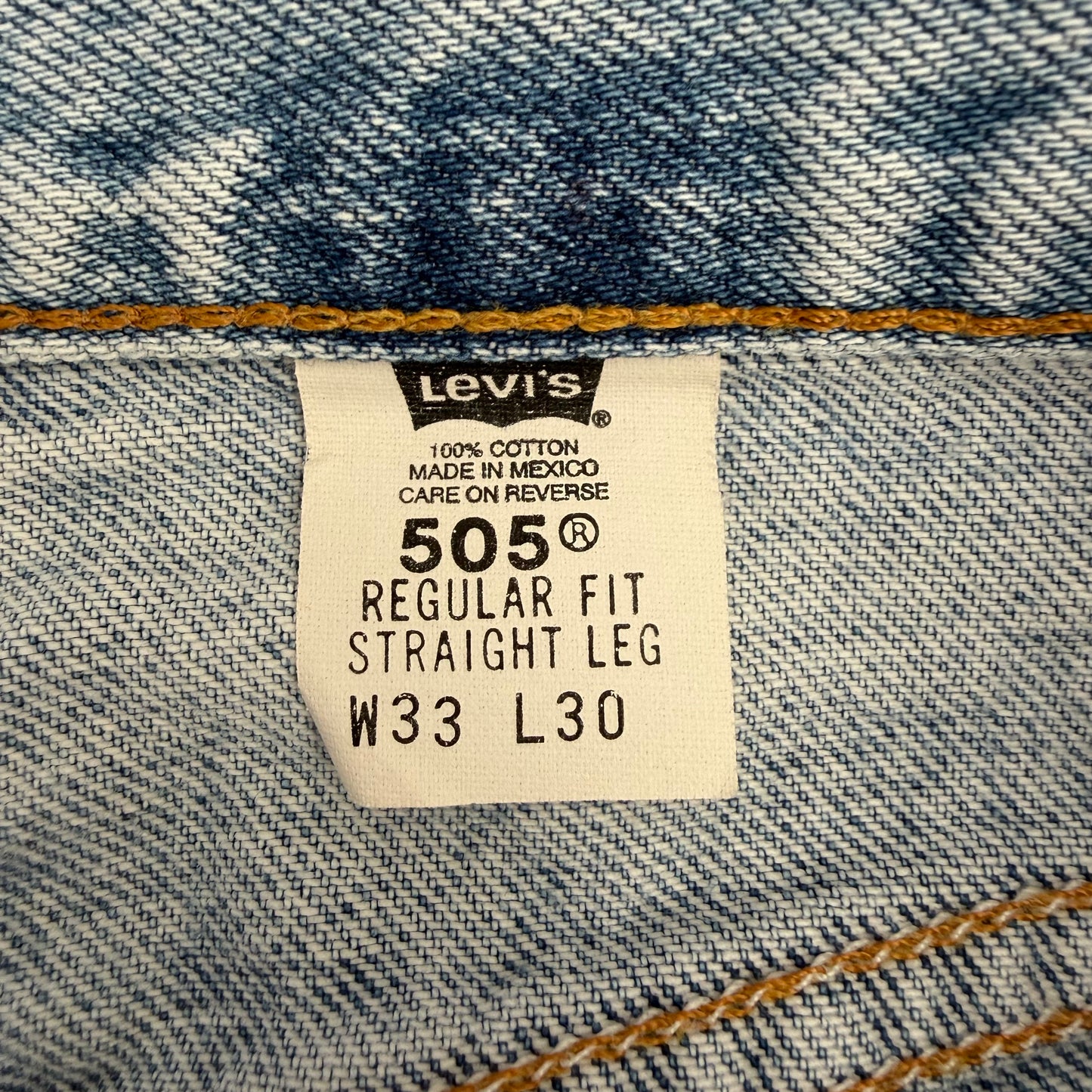 90s Levis 505 Paper Tag Straight Leg Jeans - 33 x 30