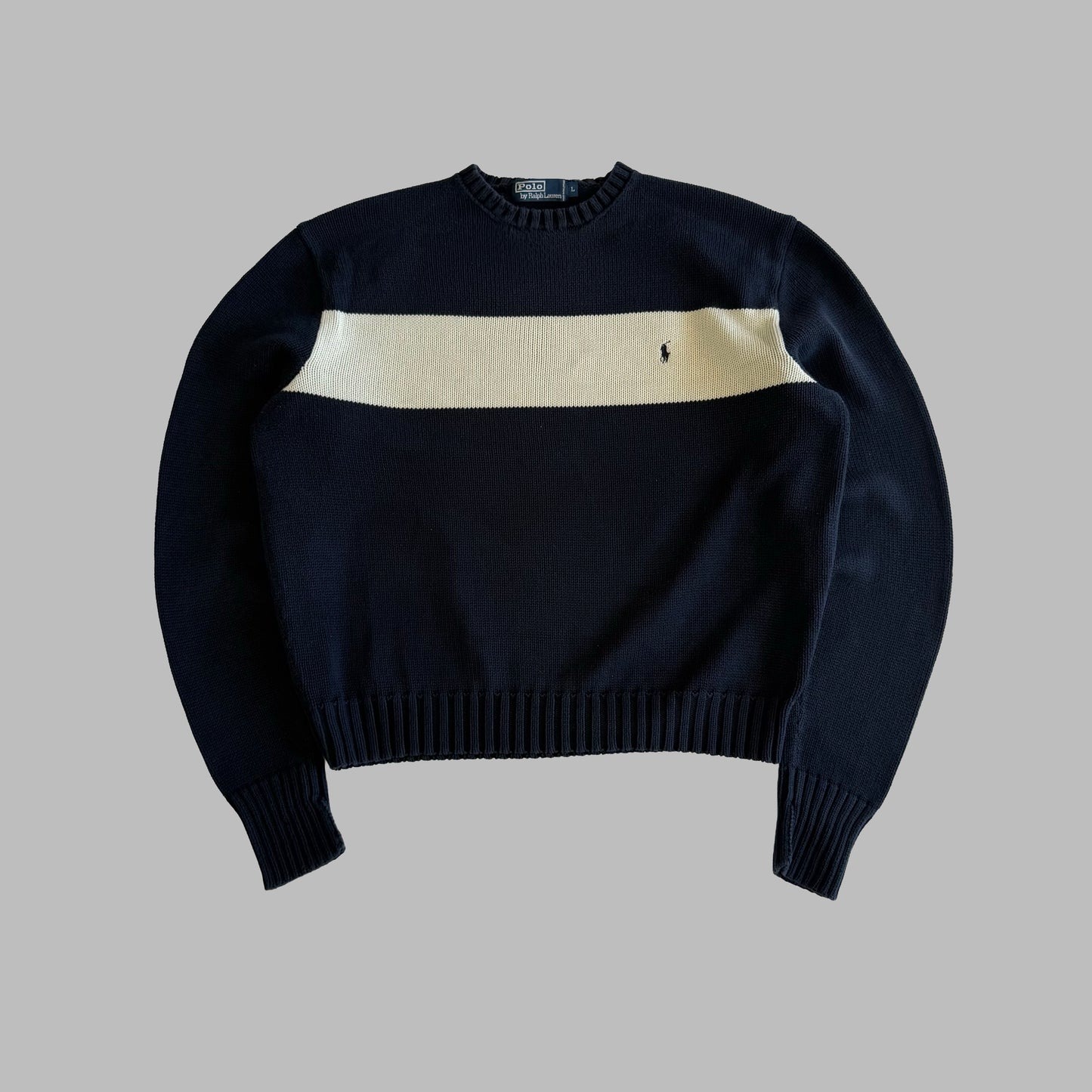90s Polo Ralph Lauren Striped Heavy Knit - L