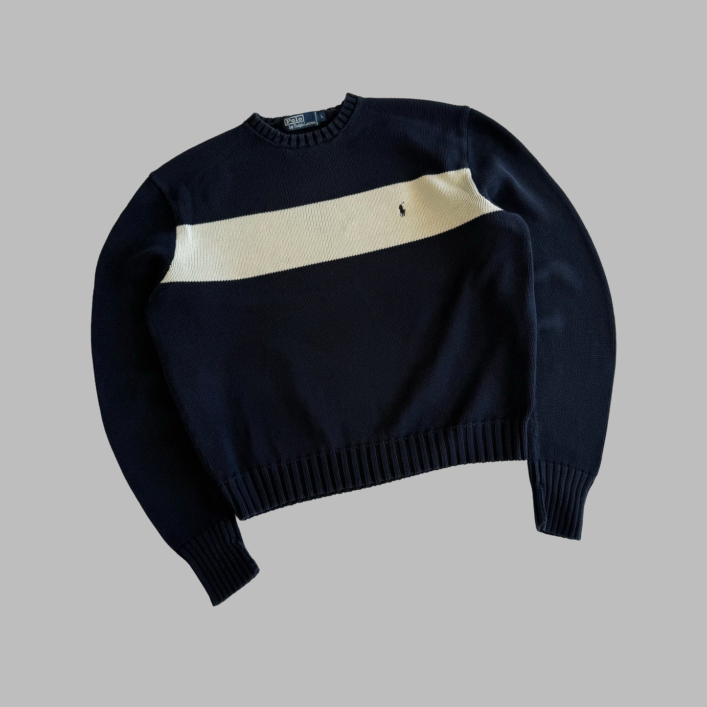 90s Polo Ralph Lauren Striped Heavy Knit - L
