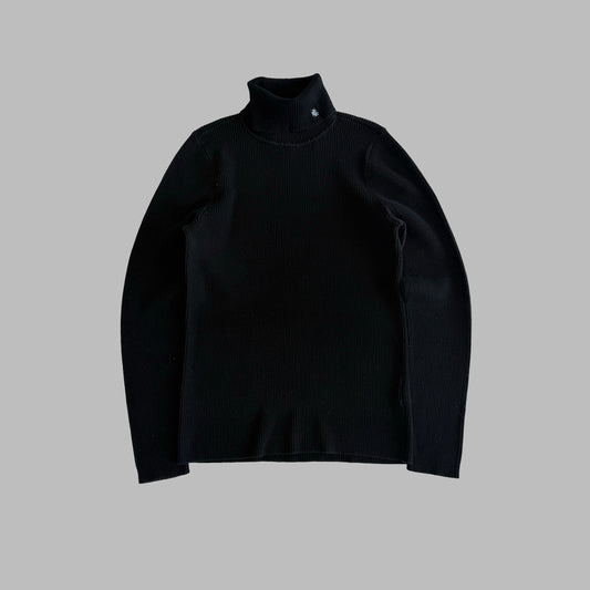 Y2K Polo Ralph Lauren Ribbed Turtle Neck Knit - L