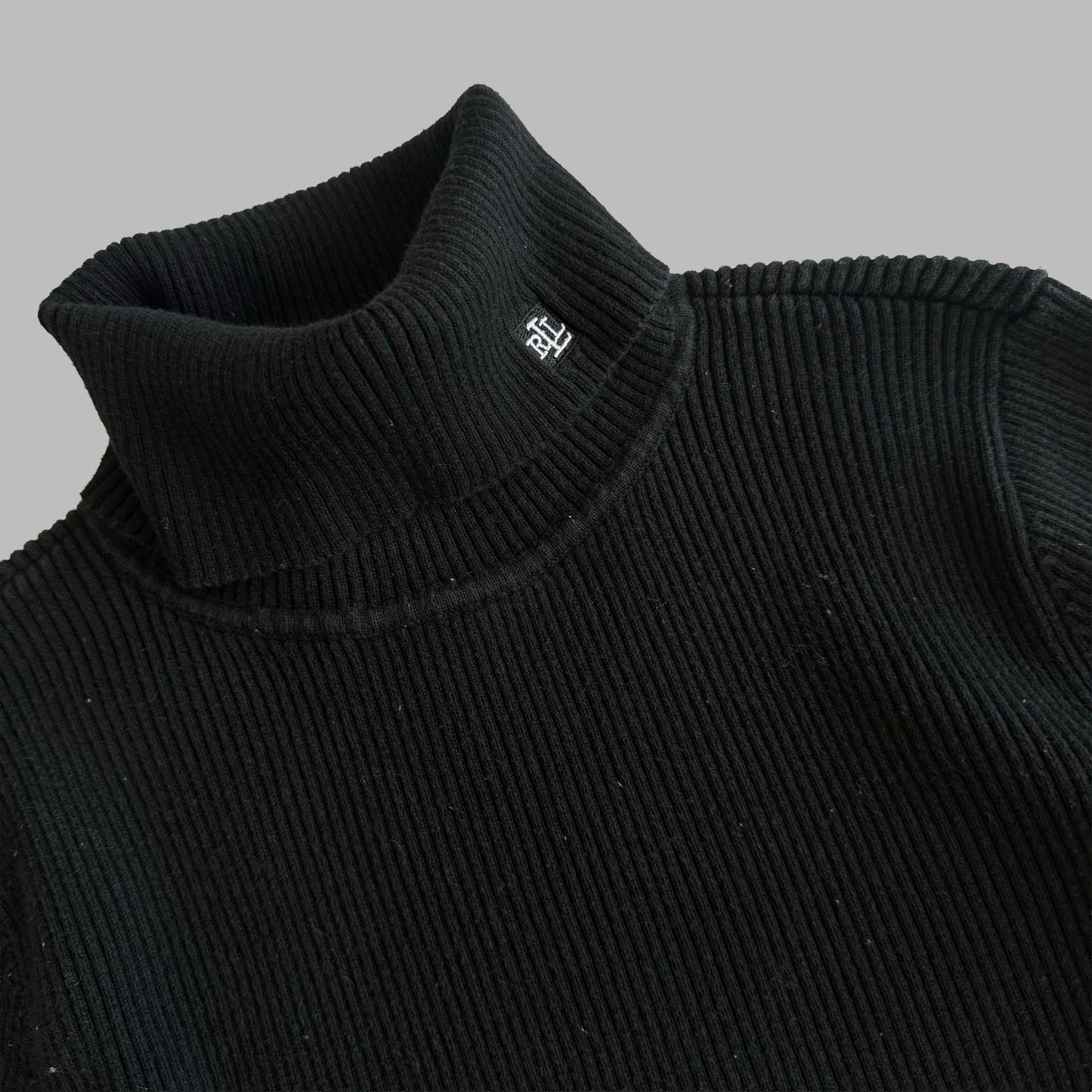 Y2K Polo Ralph Lauren Ribbed Turtle Neck Knit - L
