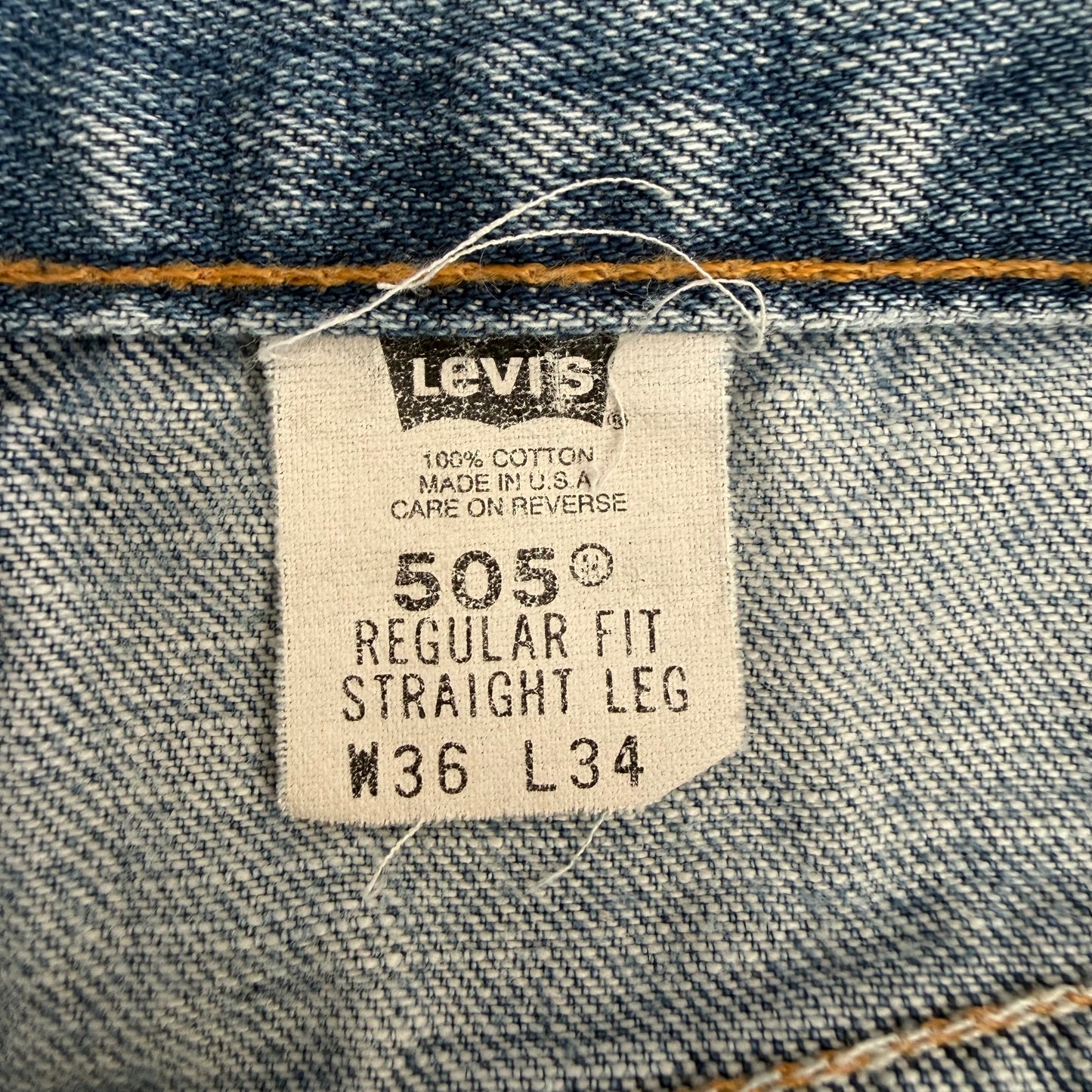 90s Levis 505 Paper Tag Straight Jeans - 36 x 34