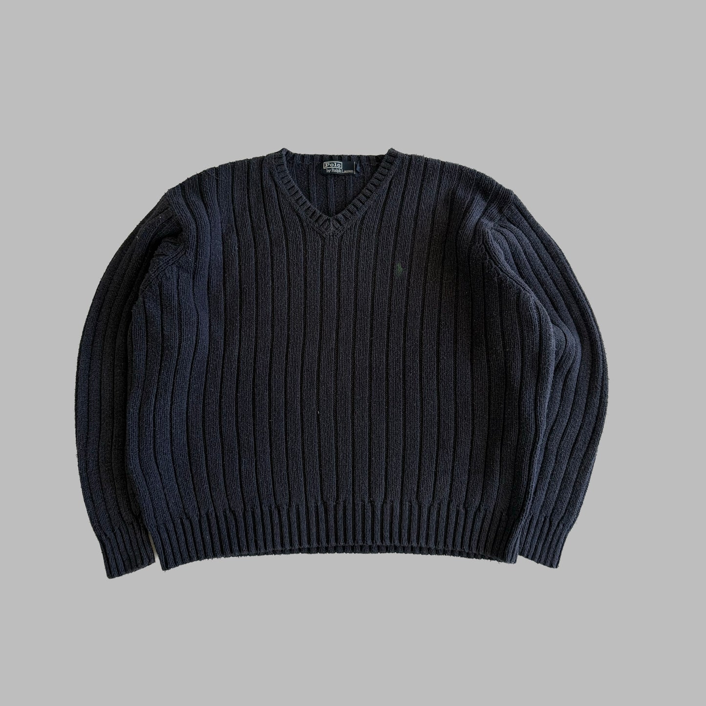 90s Polo Ralph Lauren Ribbed Heavy Knit - XXL