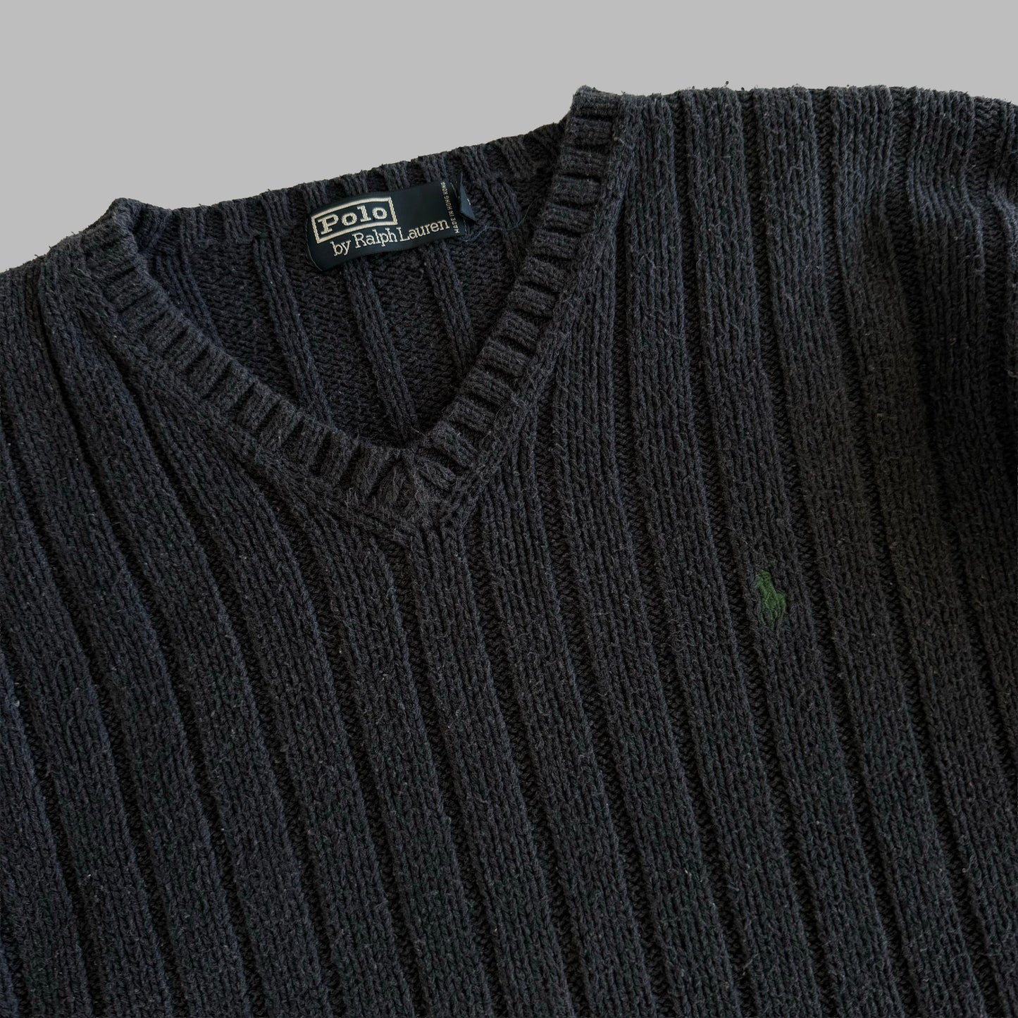 90s Polo Ralph Lauren Ribbed Heavy Knit - XXL