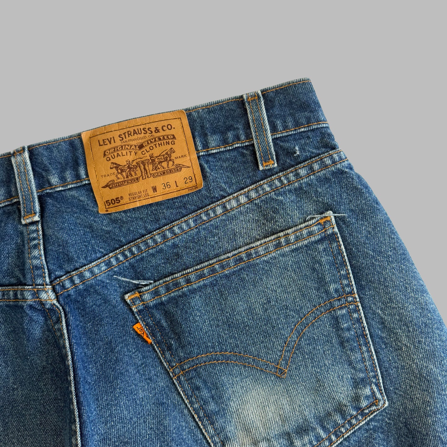 90s Levis 505 Paper Tag Wide Leg Jeans - 36 x 29