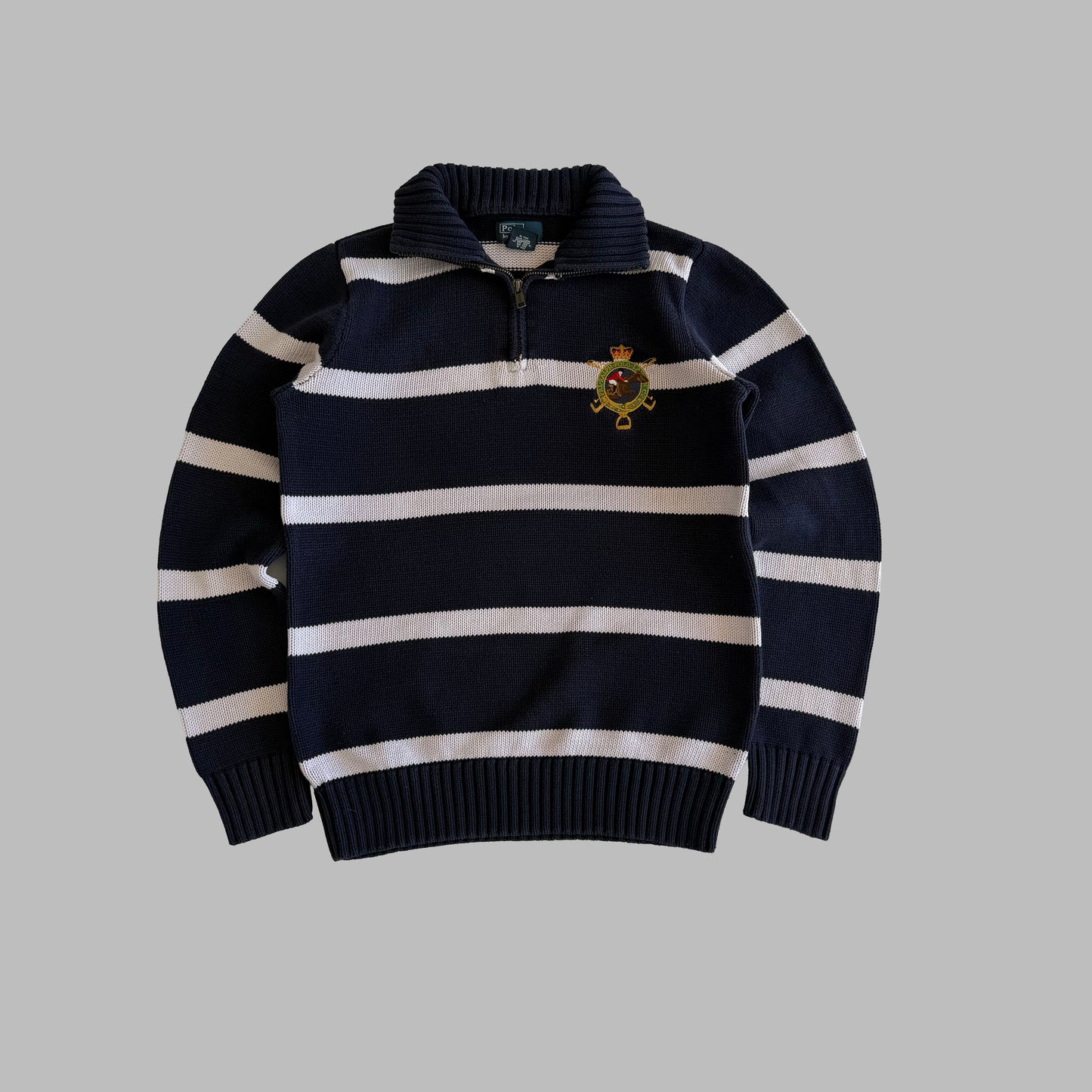 90s Polo Ralph Lauren Striped Quarter Zip - S