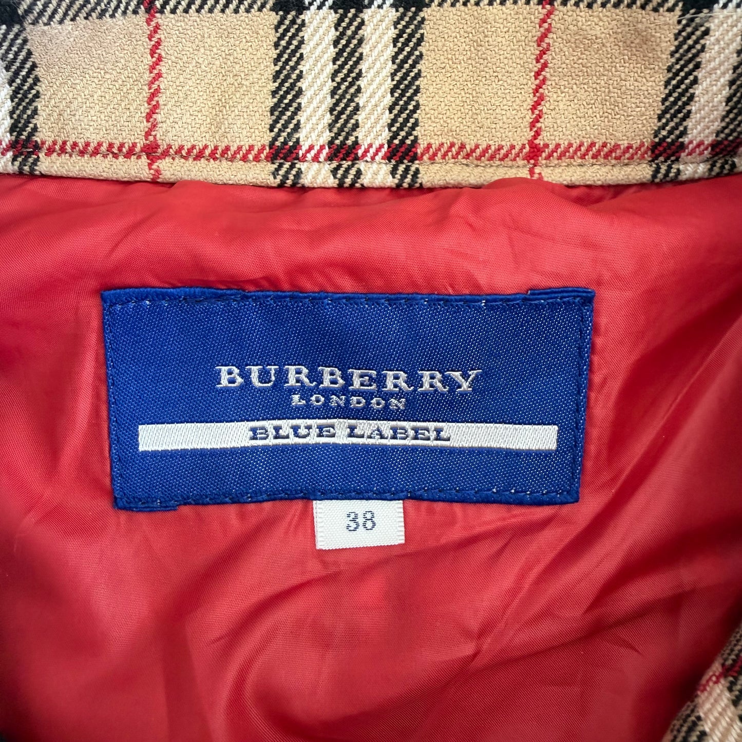 Y2K Burberry Blue Label Nova Check Jacket - XS