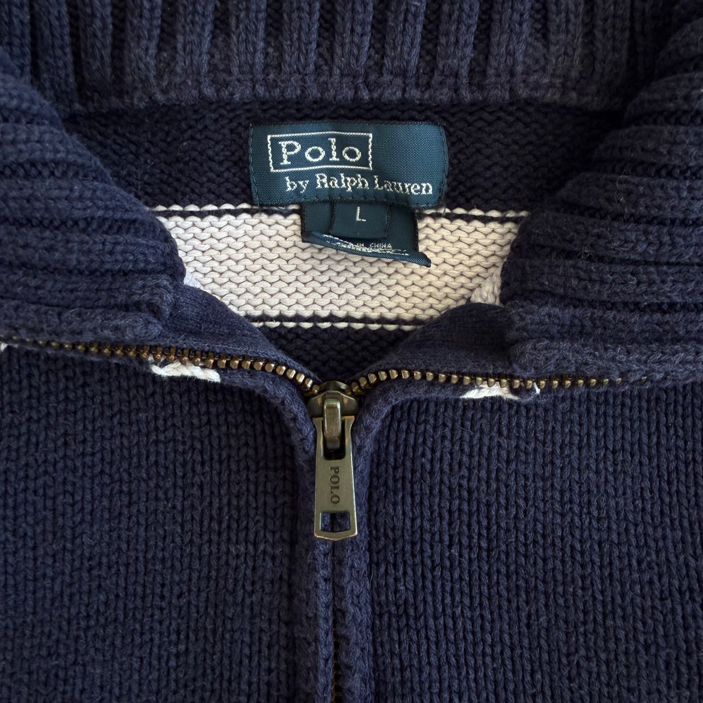 90s Polo Ralph Lauren Striped Quarter Zip - S
