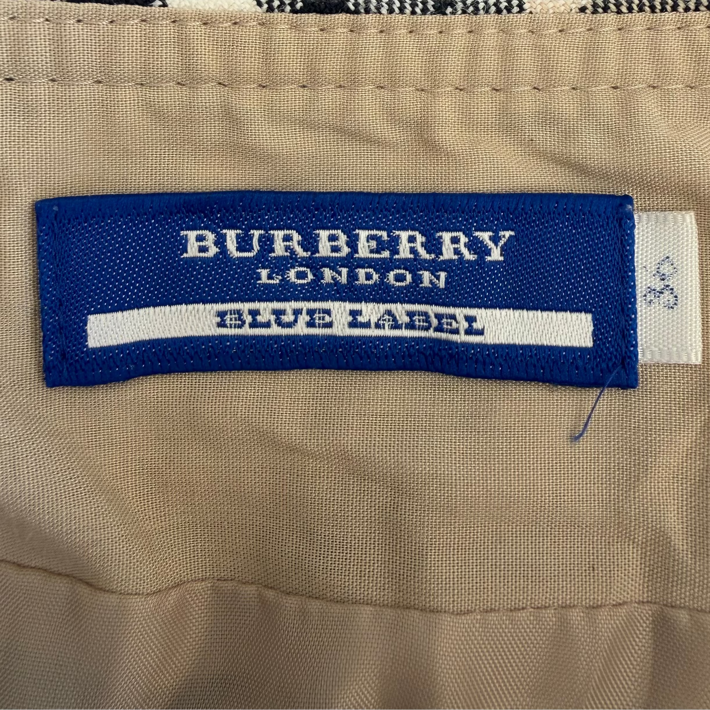 Y2K Burberry Blue Label Nova Check Midi Skirt - 26"