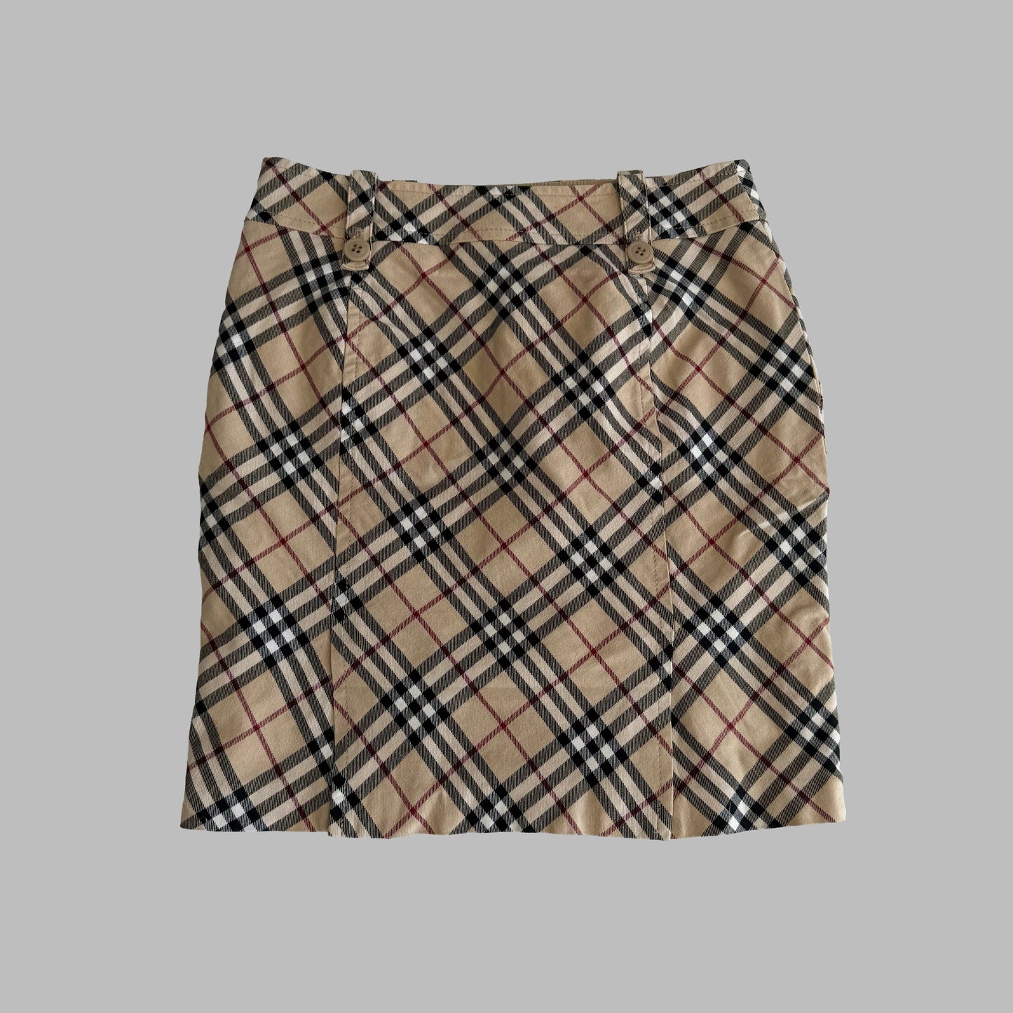Y2K Burberry Blue Label Nova Check Midi Skirt - 26"
