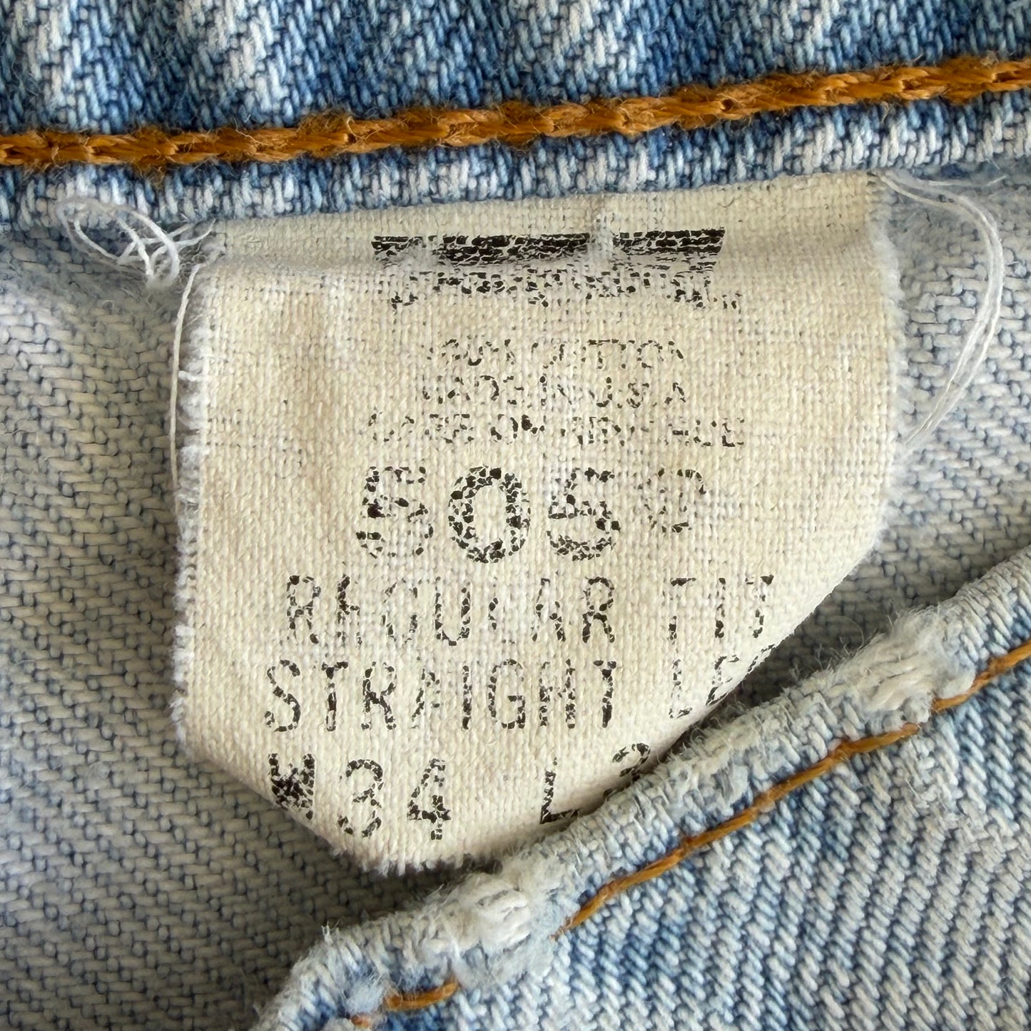 90s Levis Paper Tag Straight Leg Jeans - 34 x 34