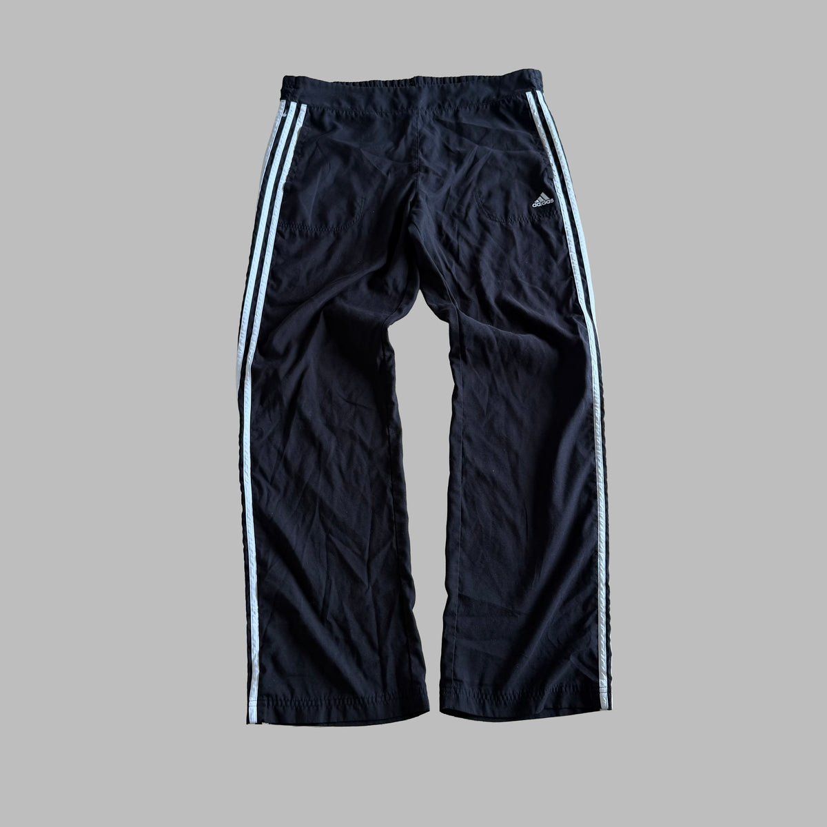 Y2K Adidas Three Stripe Track Pants - L
