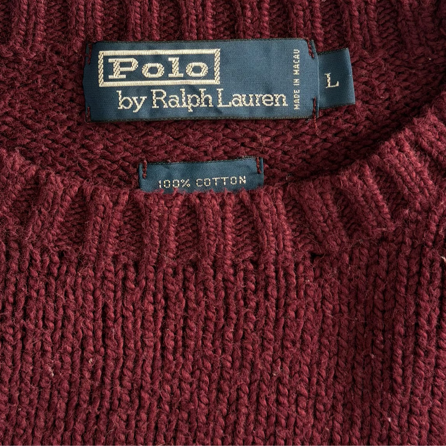 90s Polo Ralph Lauren Heavyweight Knit - L