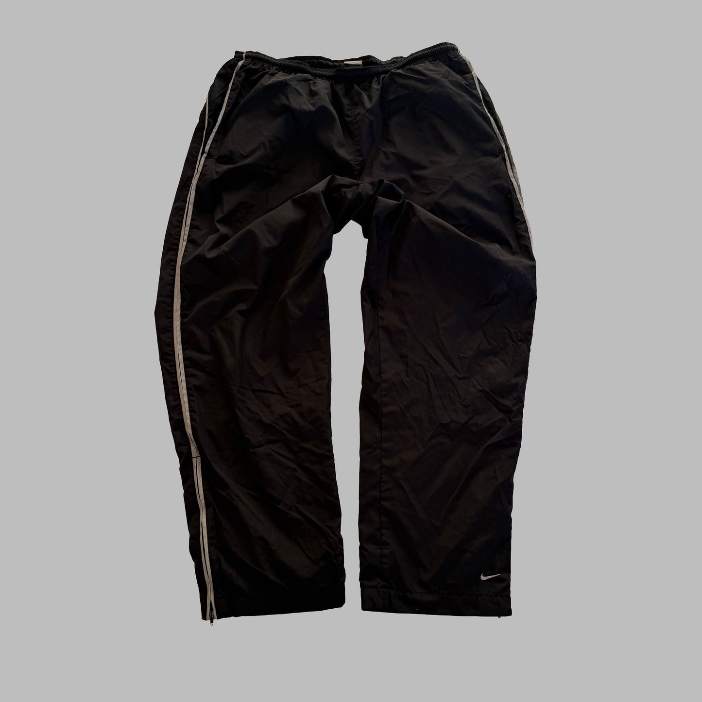 Y2K Nike Striped Wide Leg Track Pants - L