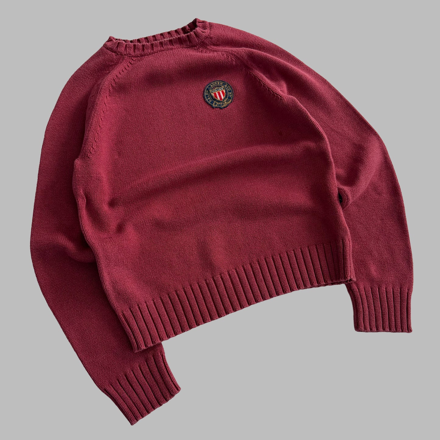 Y2K Polo Ralph Lauren Heavy Knit Sweater - M