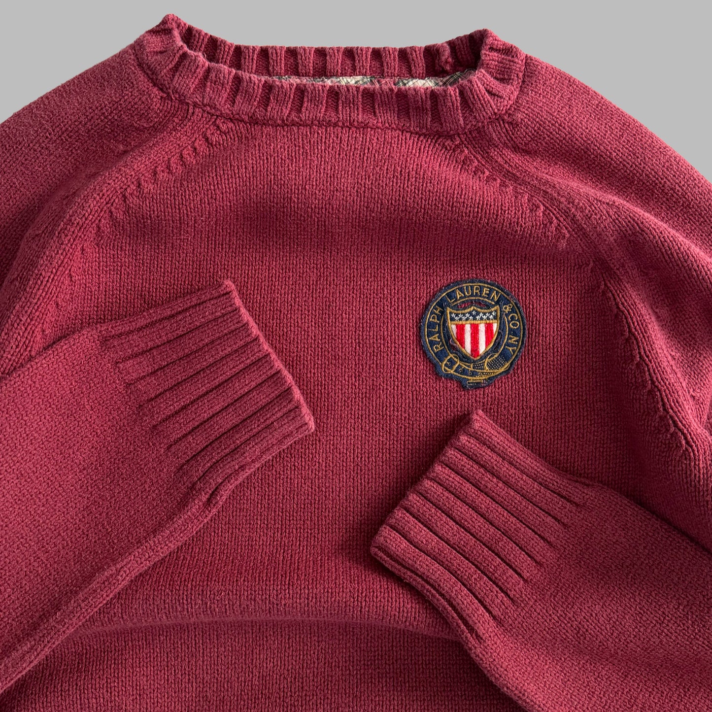 Y2K Polo Ralph Lauren Heavy Knit Sweater - M