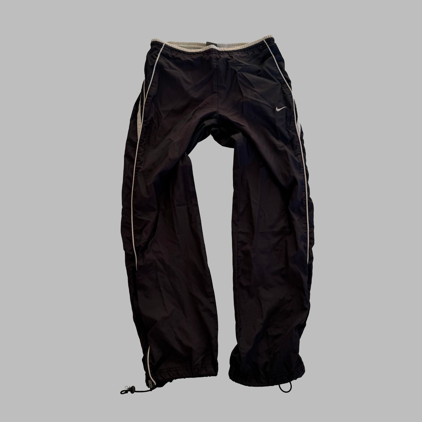 Y2K Nike Striped Baggy Track Pants - S