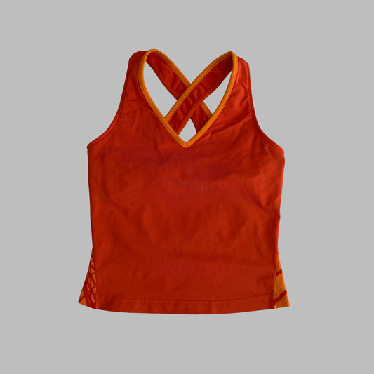 Y2K Adidas Cross-Back Activewear Tank - S