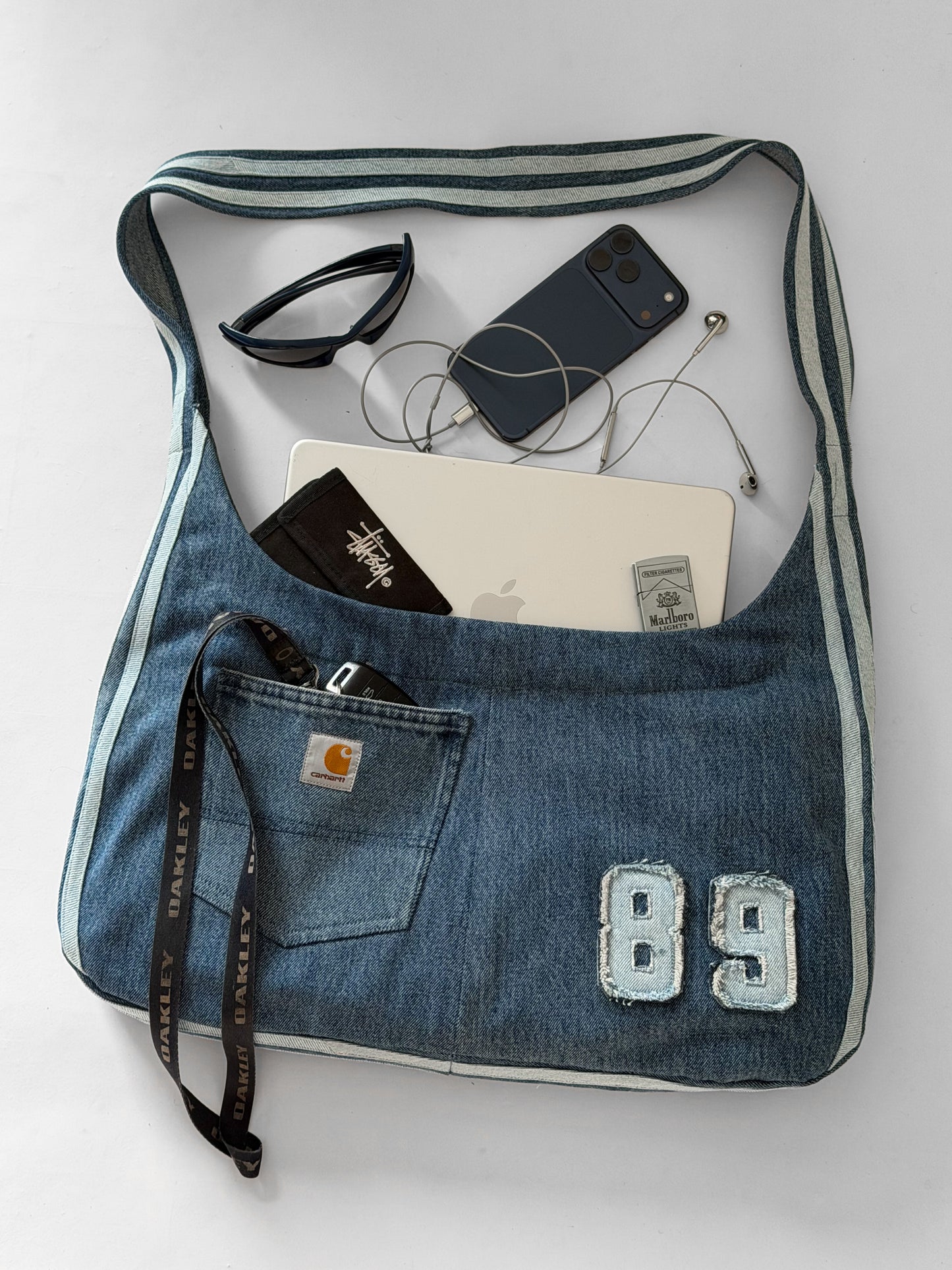 Reworked Racer Bag - Denim