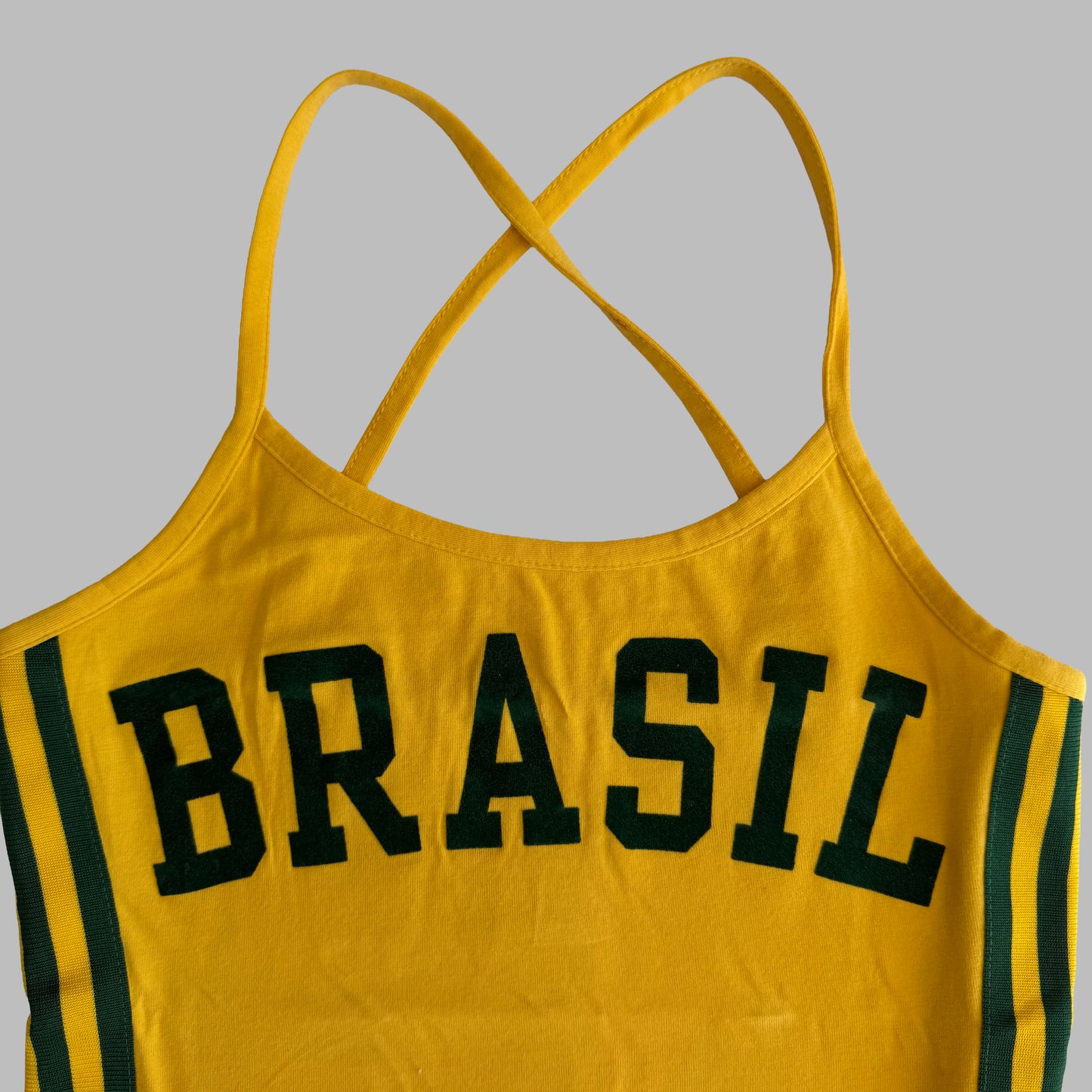 Y2K Adidas Three Stripe Brasil Tank - XS