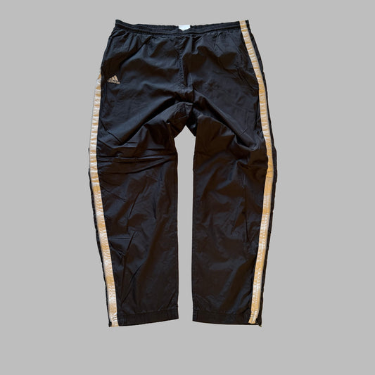 Y2K Adidas Striped Baggy Track Pants - L