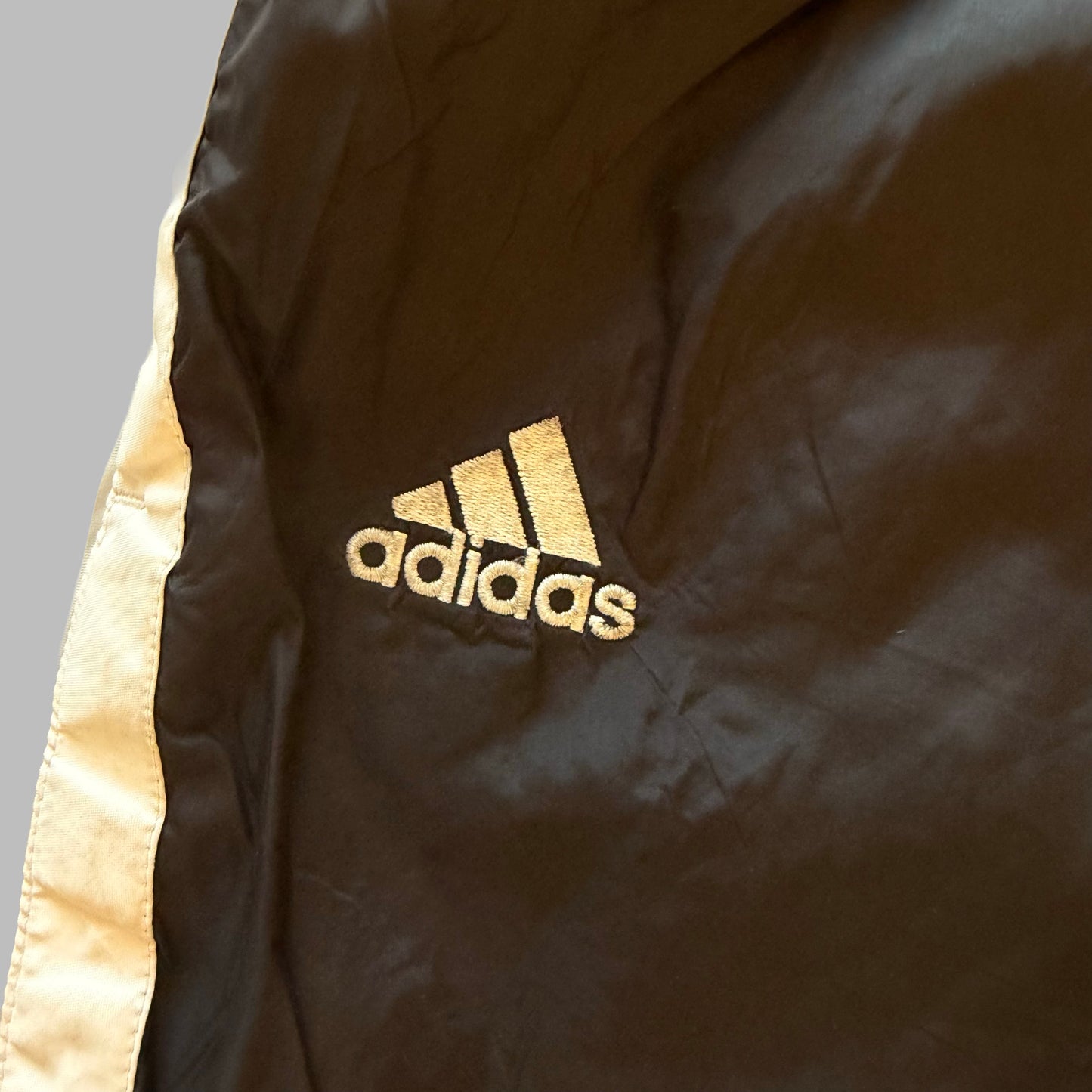 Y2K Adidas Striped Baggy Track Pants - L