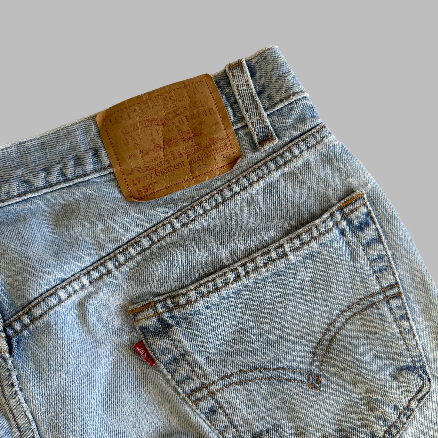 90s Levis 550 Paper Tag Wide Leg Jeans - 36 x 30