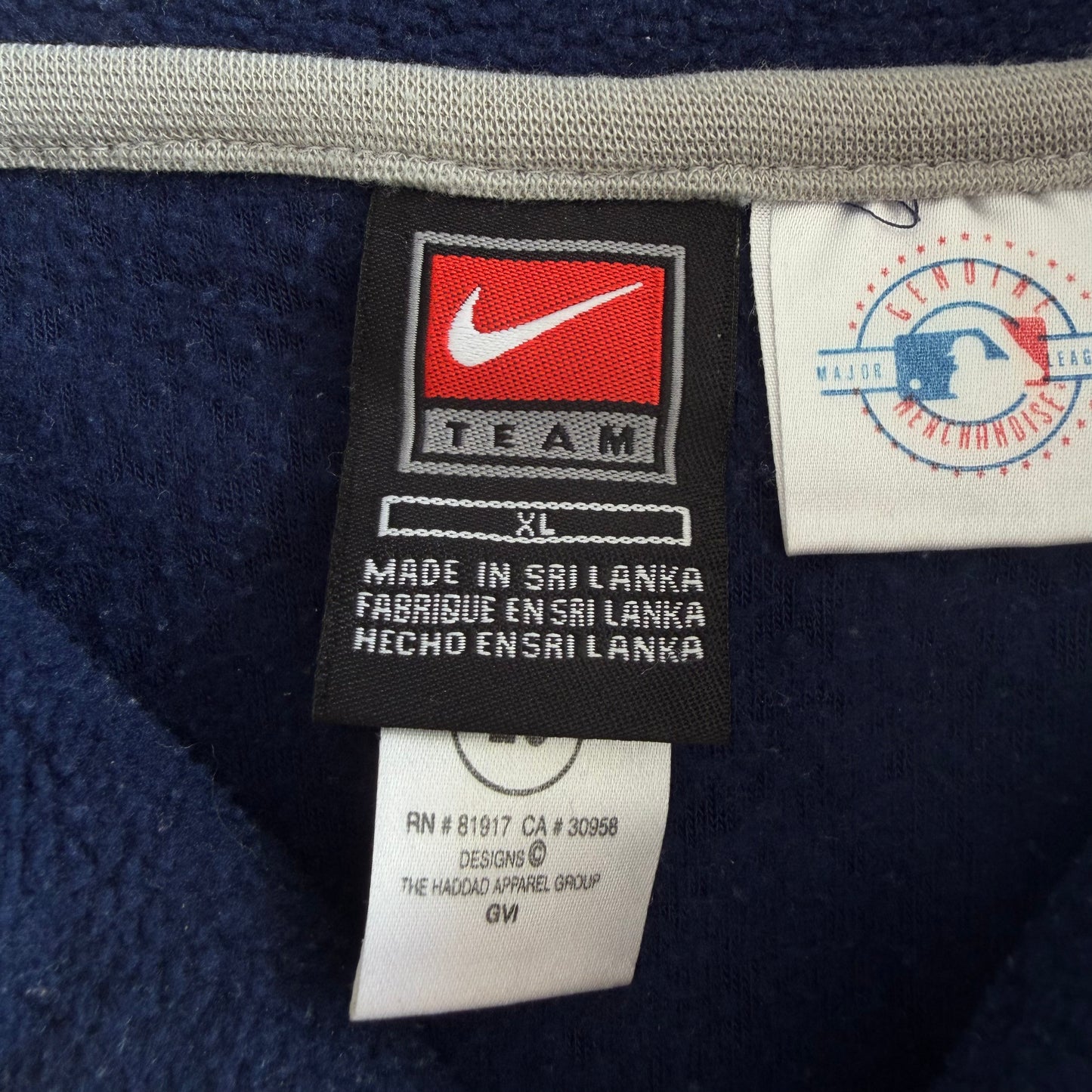 90s Nike Team Yankees Panelled Fleece - M