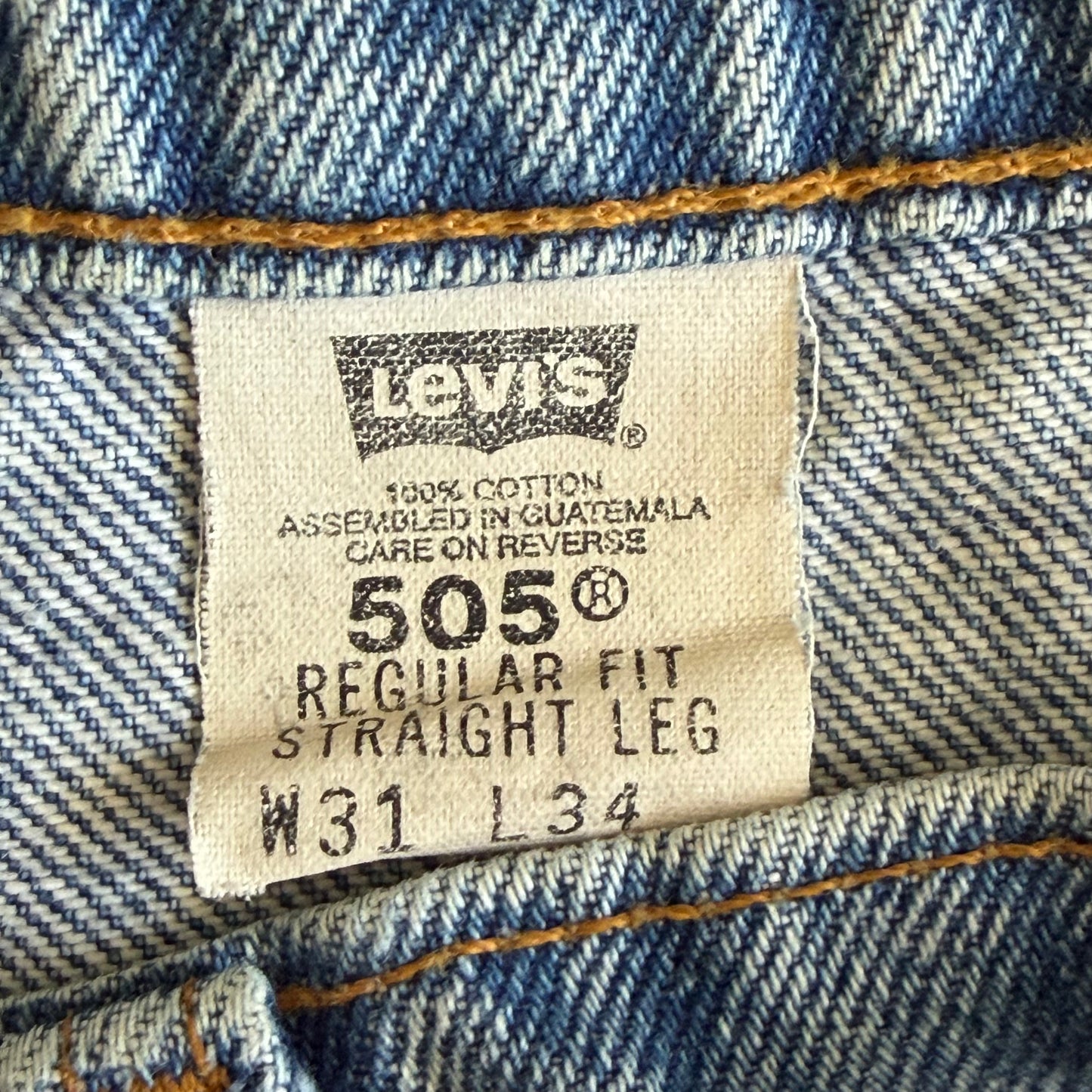 90s Levis 505 Paper Tag Straight Leg Jeans - 31 x 34