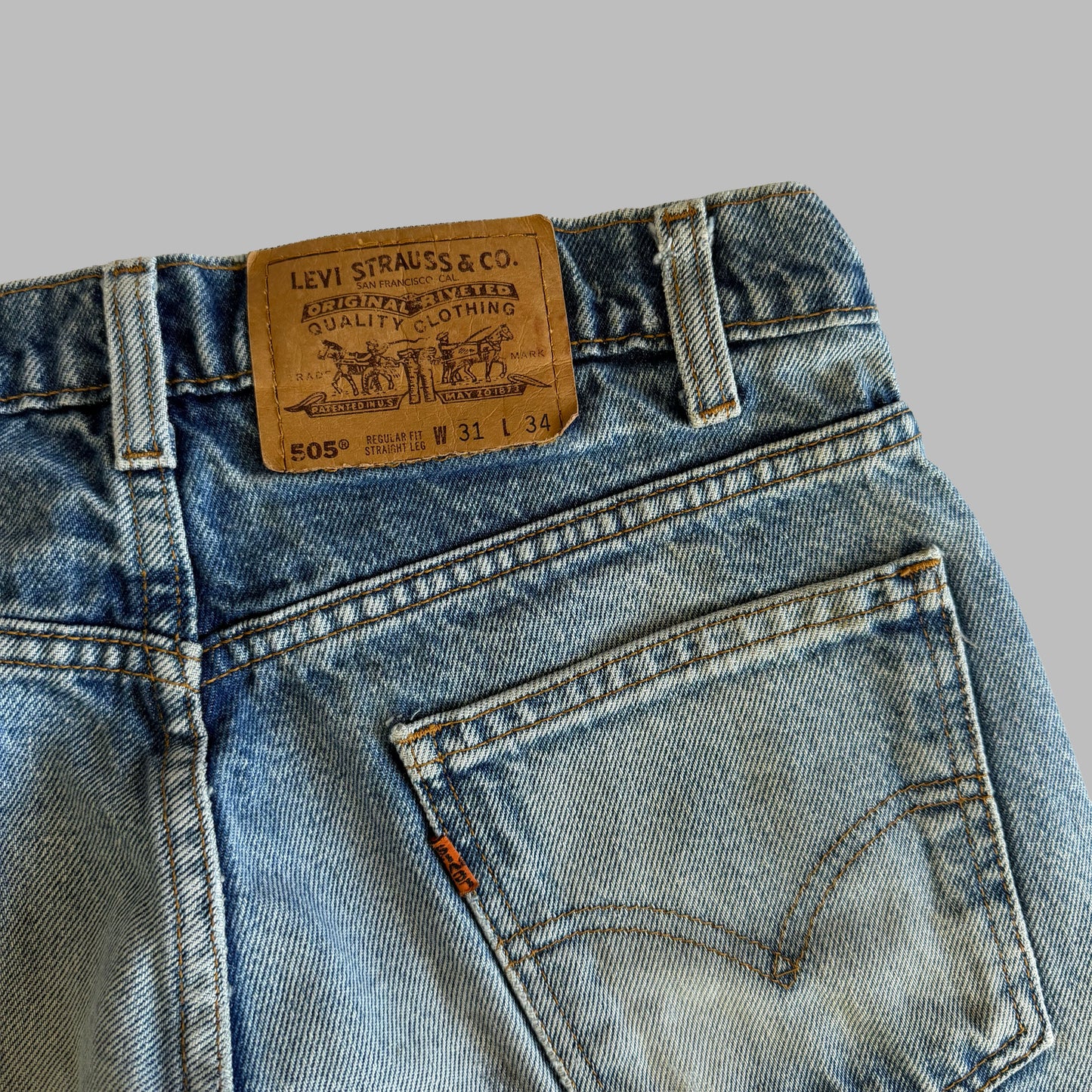 90s Levis 505 Paper Tag Straight Leg Jeans - 31 x 34