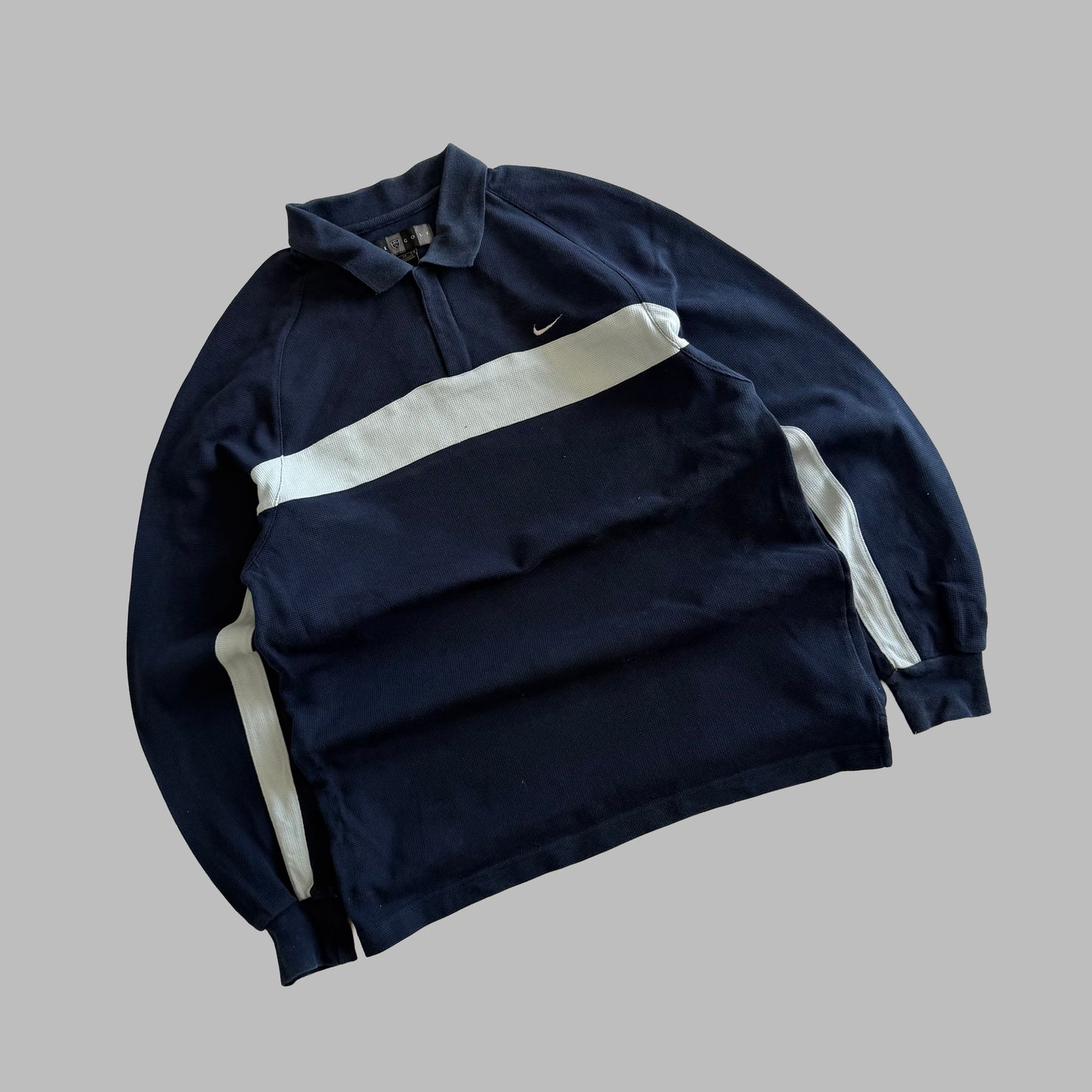 Y2K Nike Golf Striped Quarter Zip Pullover - S