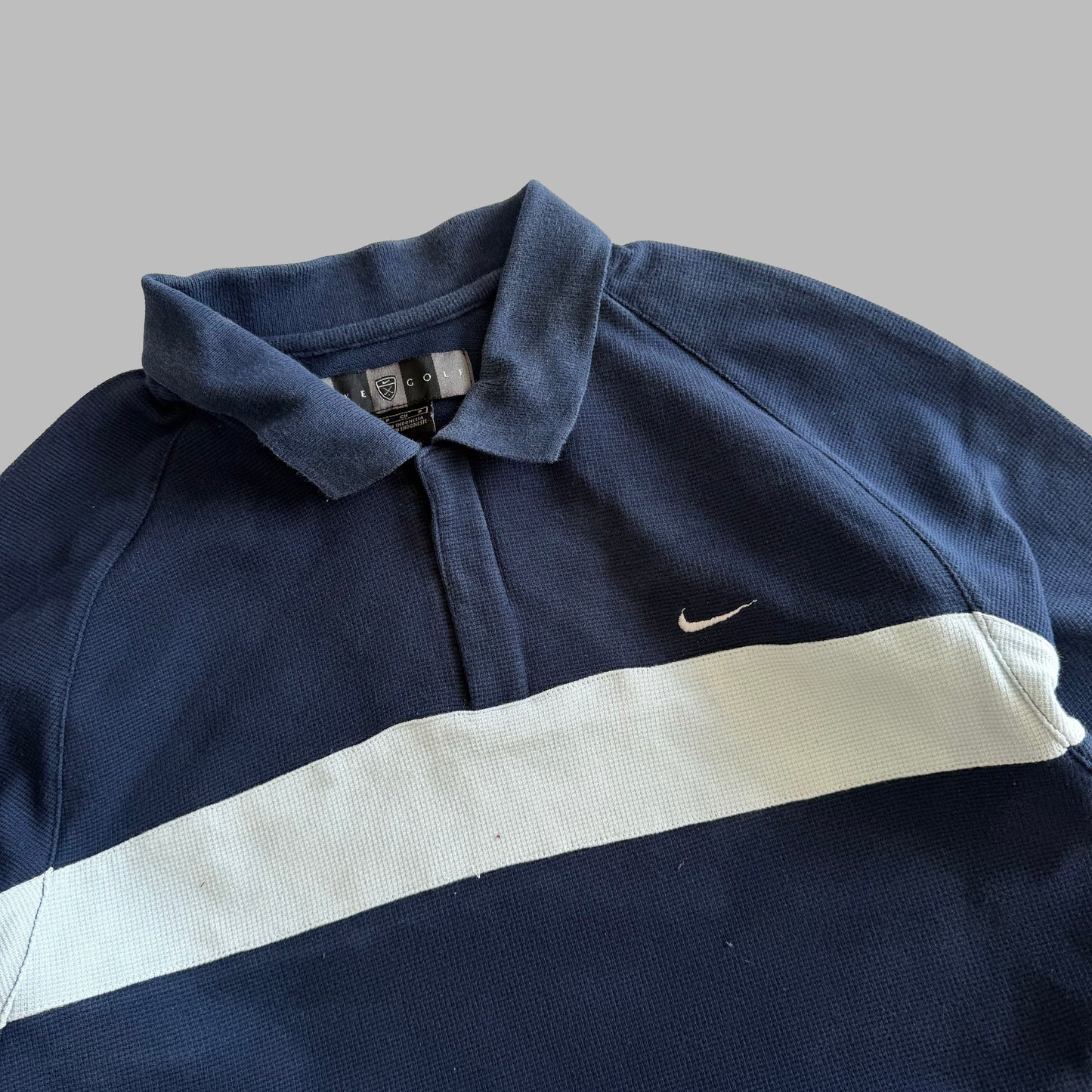 Y2K Nike Golf Striped Quarter Zip Pullover - S