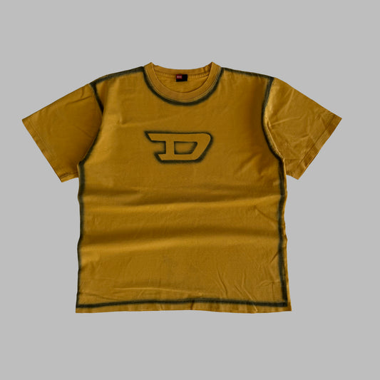 Y2K Diesel Spray Paint T-Shirt - L