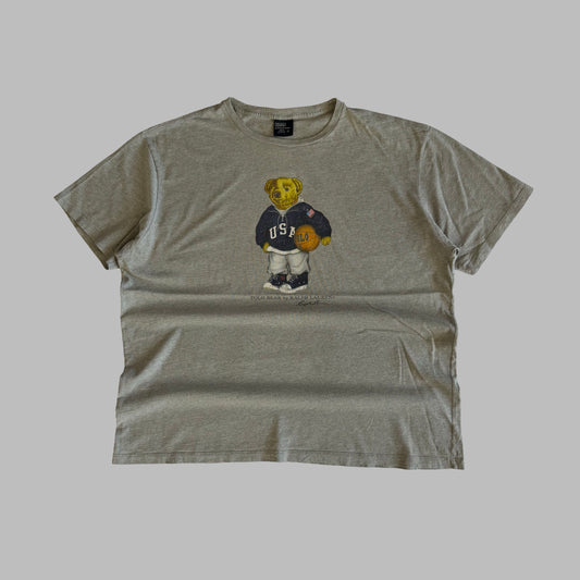 Y2K Polo Ralph Lauren Basketball Bear T-Shirt - XL