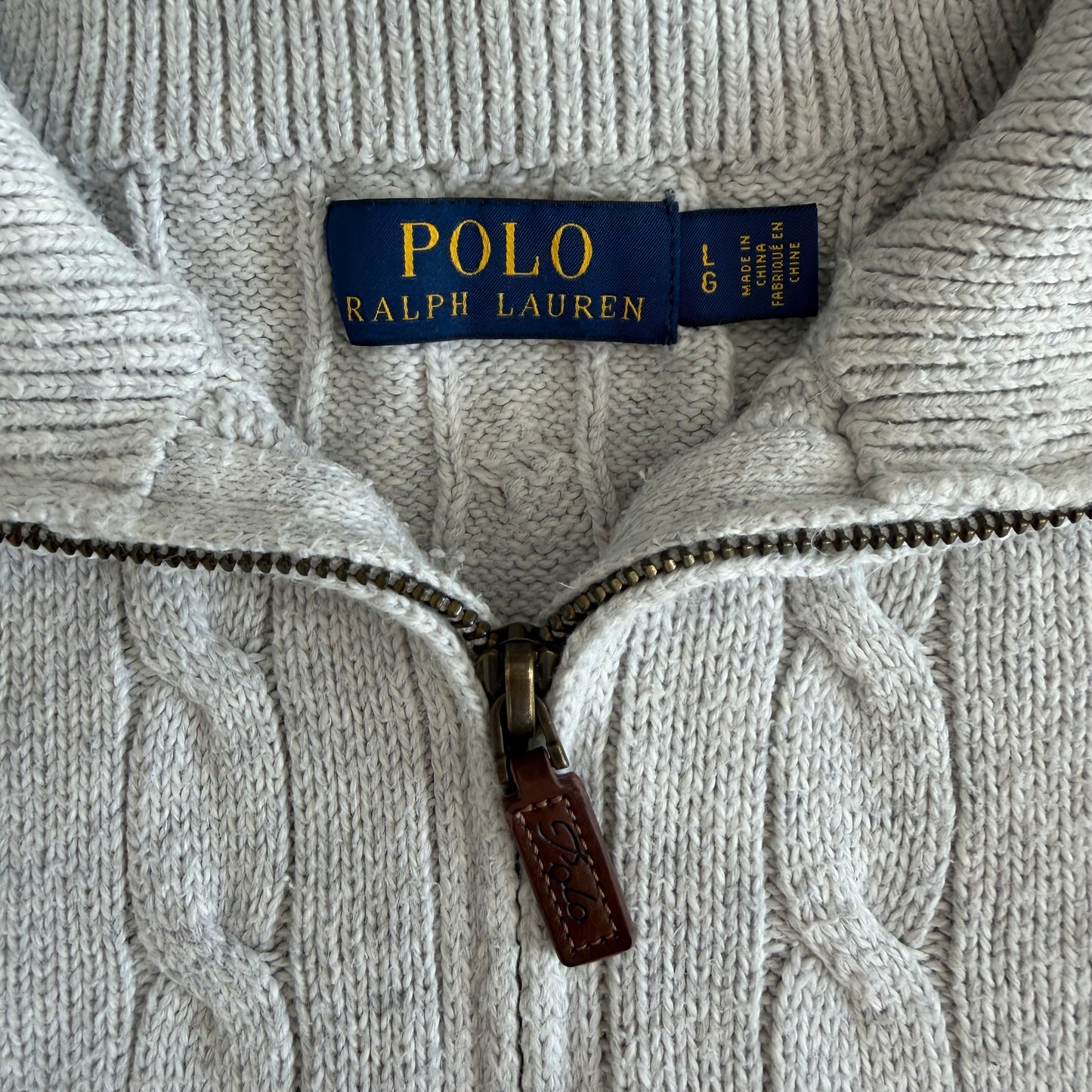 Polo Ralph Lauren Cable Knit Quarter Zip - L