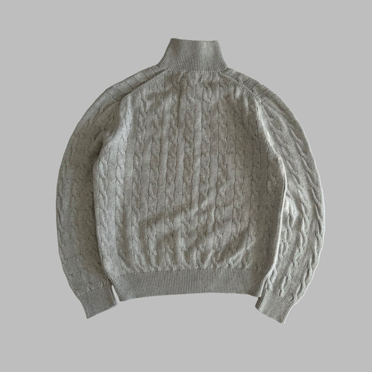 Polo Ralph Lauren Cable Knit Quarter Zip - L