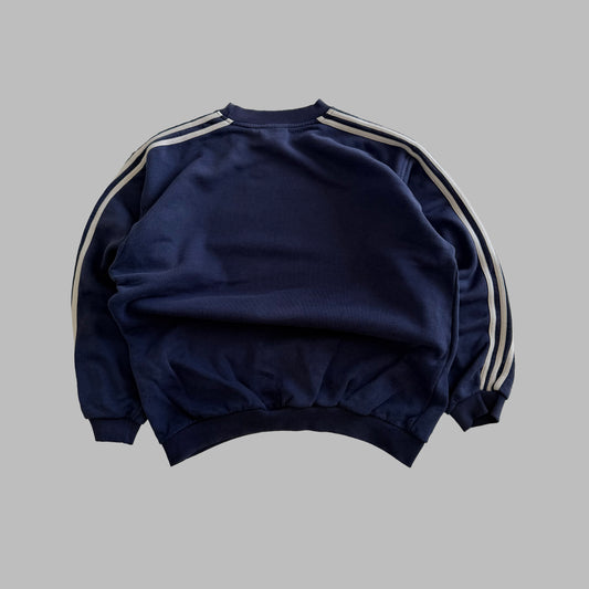 90s Adidas Three Stripe Sweatshirt - L
