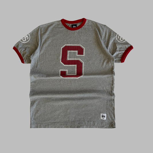 Y2K Stussy Ringer T-Shirt - L
