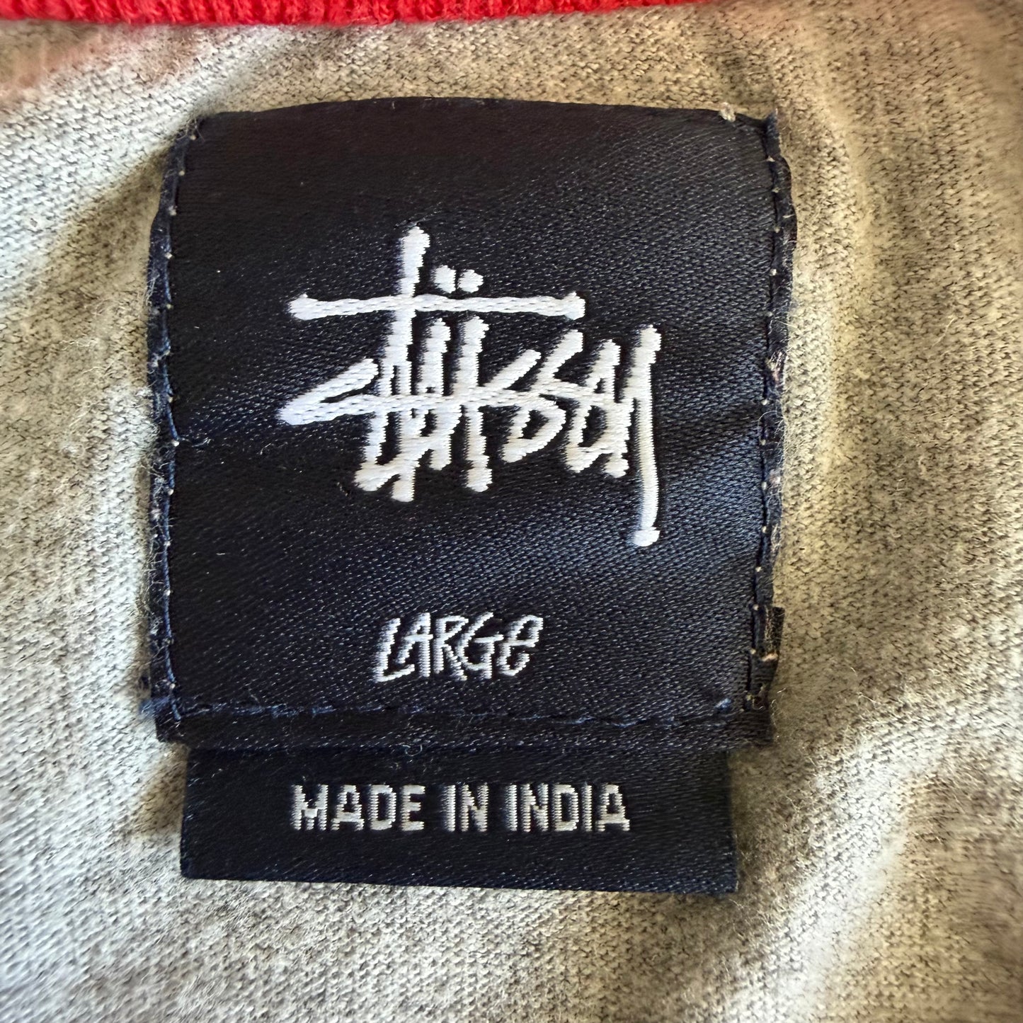 Y2K Stussy Ringer T-Shirt - L