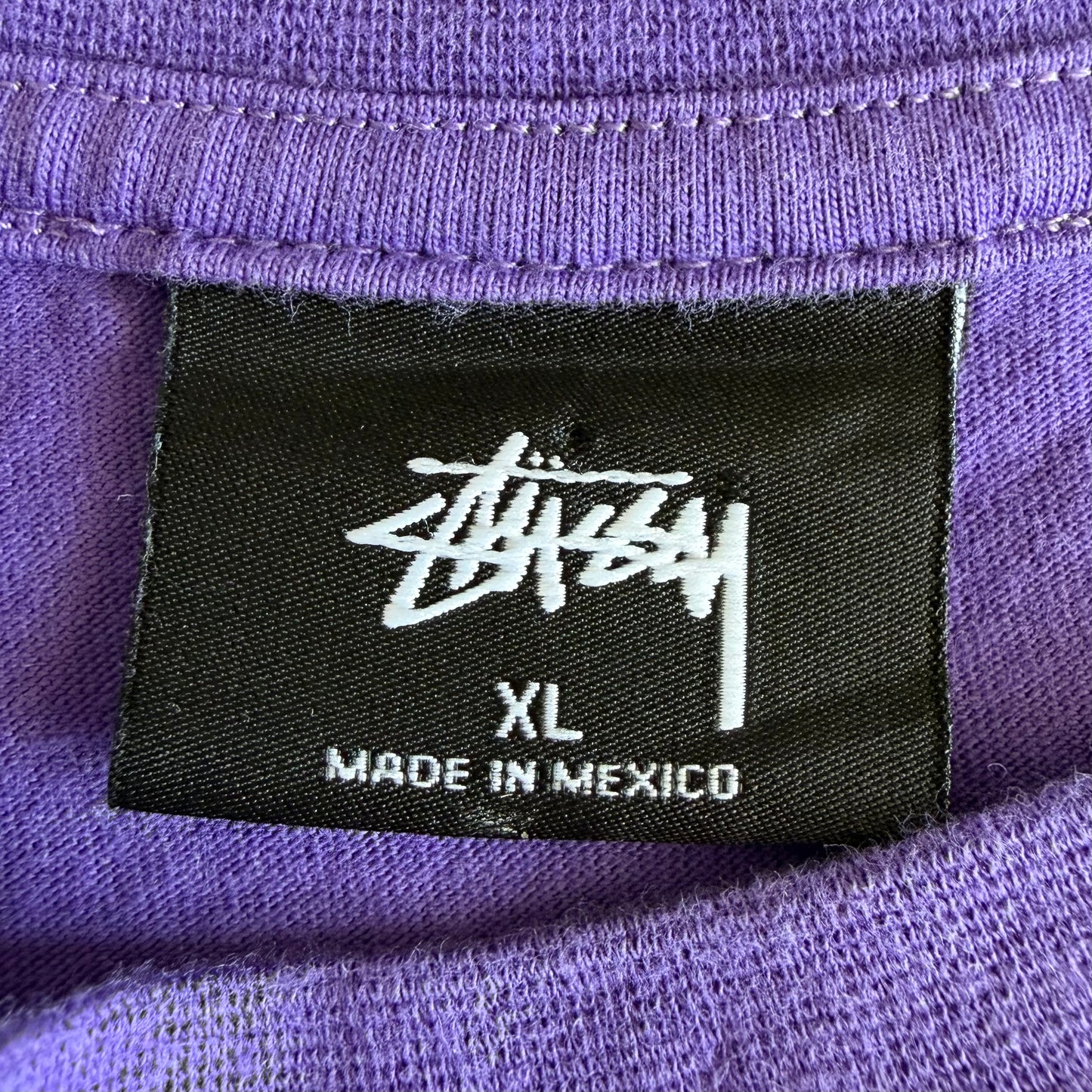 Y2K Stussy Script T-Shirt - XL