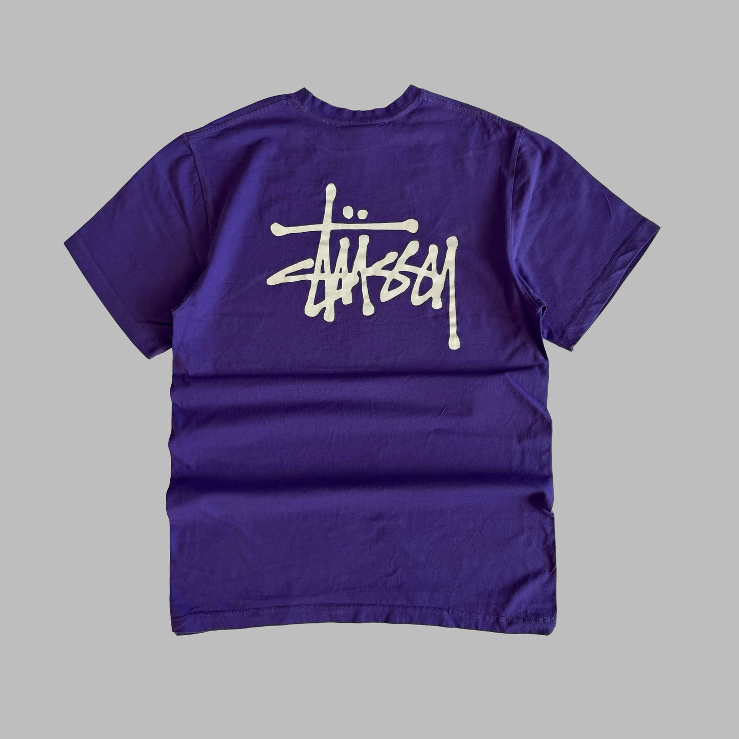 Y2K Stussy Script T-Shirt - XL